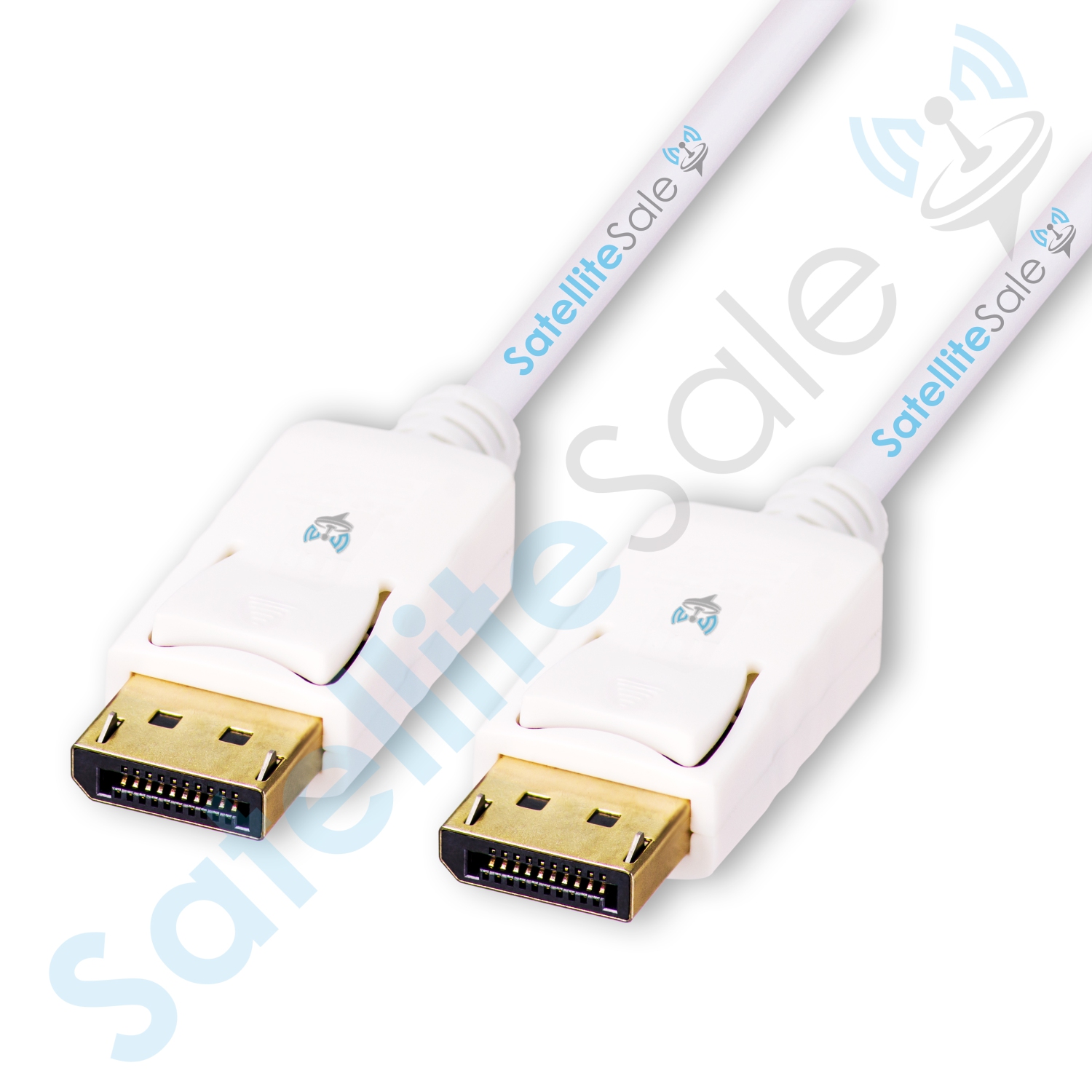SatelliteSale DisplayPort DP Cable Male to Male 4K/30Hz 8.64Gbps Universal Wire PVC White Cord