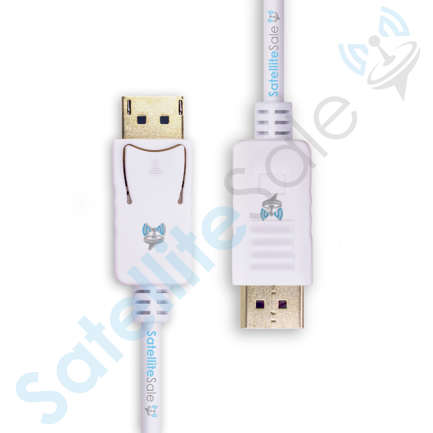 SatelliteSale DisplayPort DP Cable Male to Male 4K/30Hz 8.64Gbps Universal Wire PVC White Cord