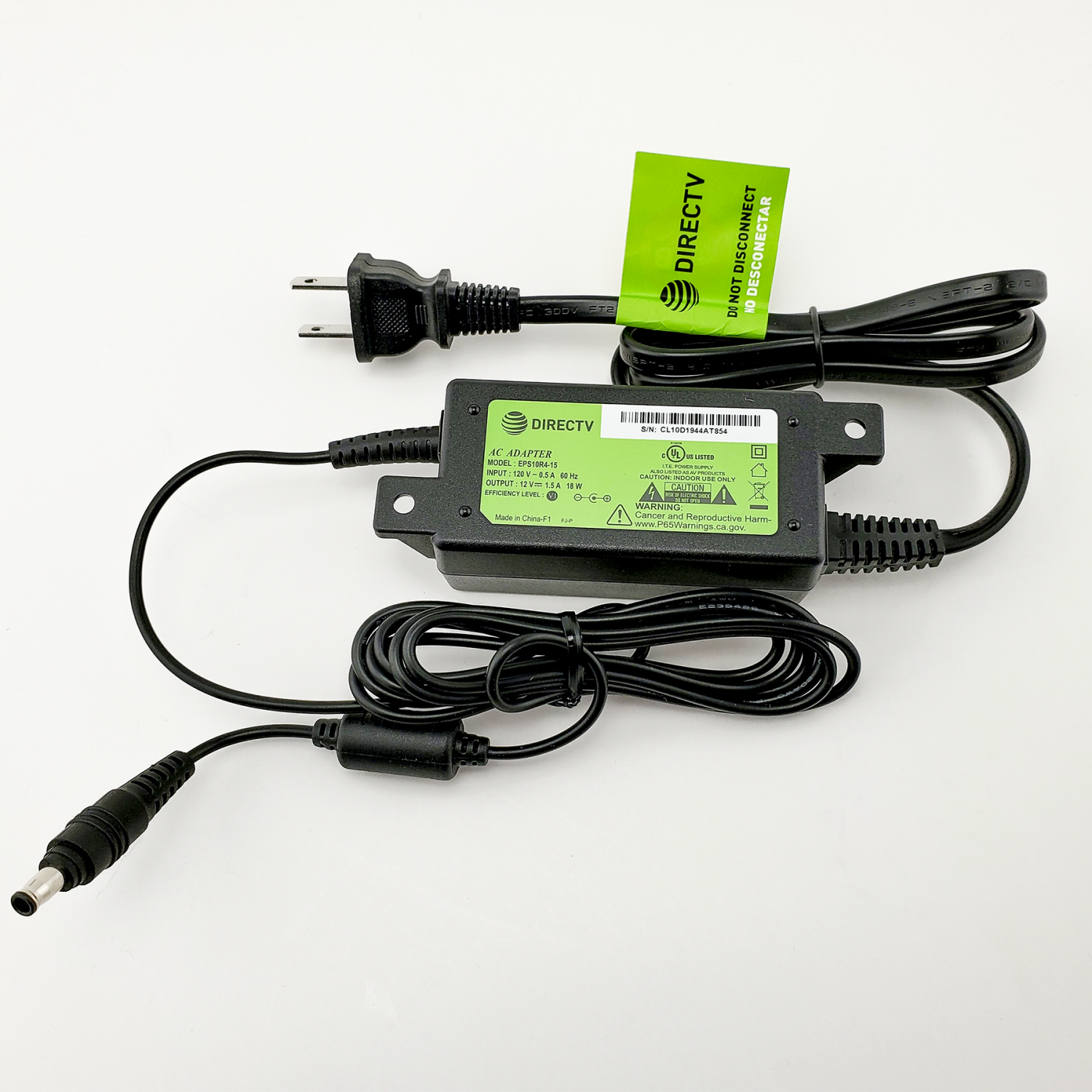 DIRECTV EPS10R1-16 POWER SUPPLY H25 C31 C41, DECA, AC DC Adapter 12V EPS10R1-15