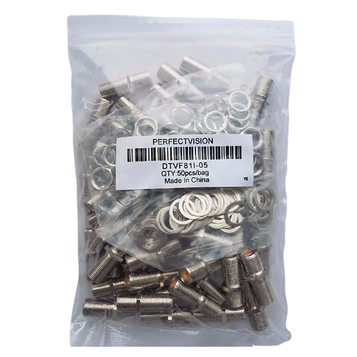 DirecTV F81 Barrel Indoor 3GHZ HF w Nut / Washer Bag of 50