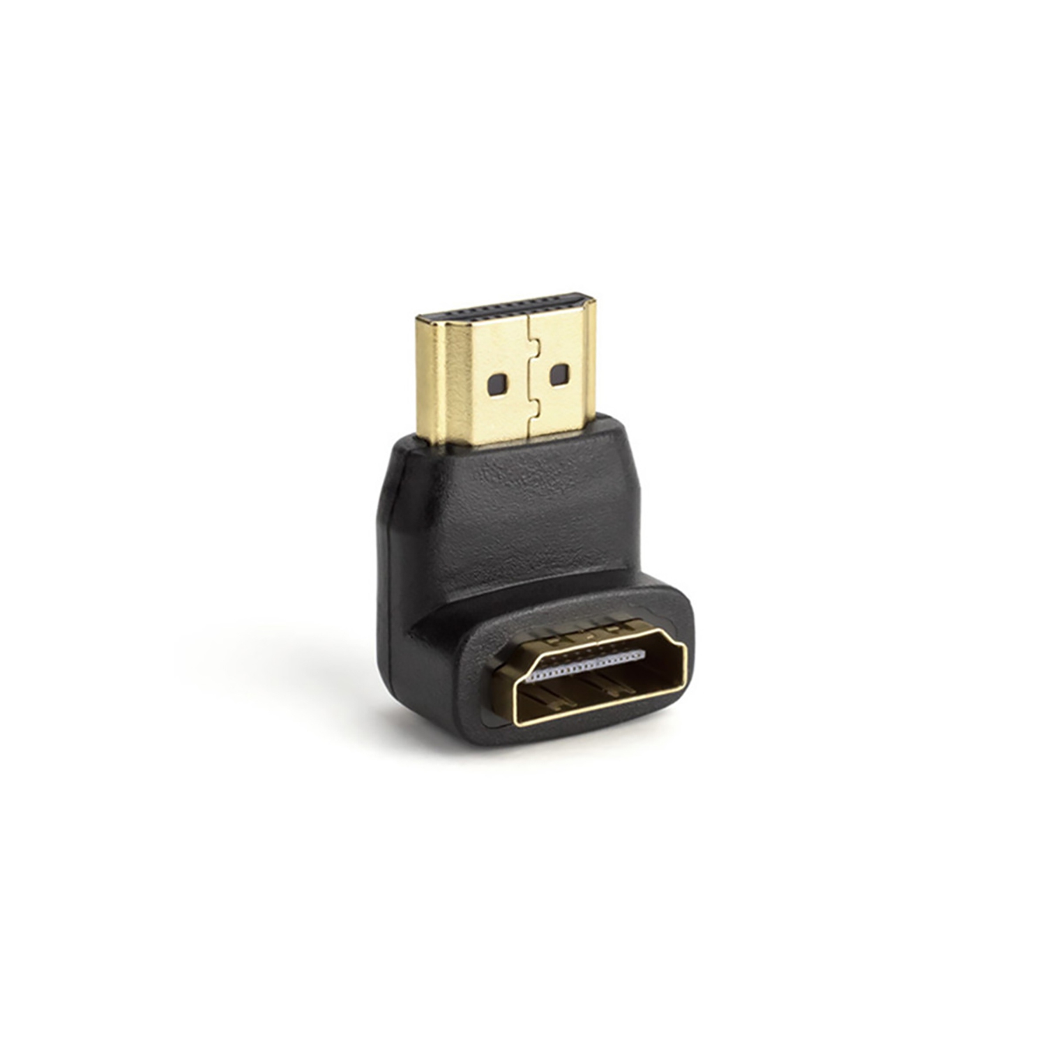 SatelliteSale Digital HDMI Male to Female Right Angle 4K HDR PVC Black Adapter