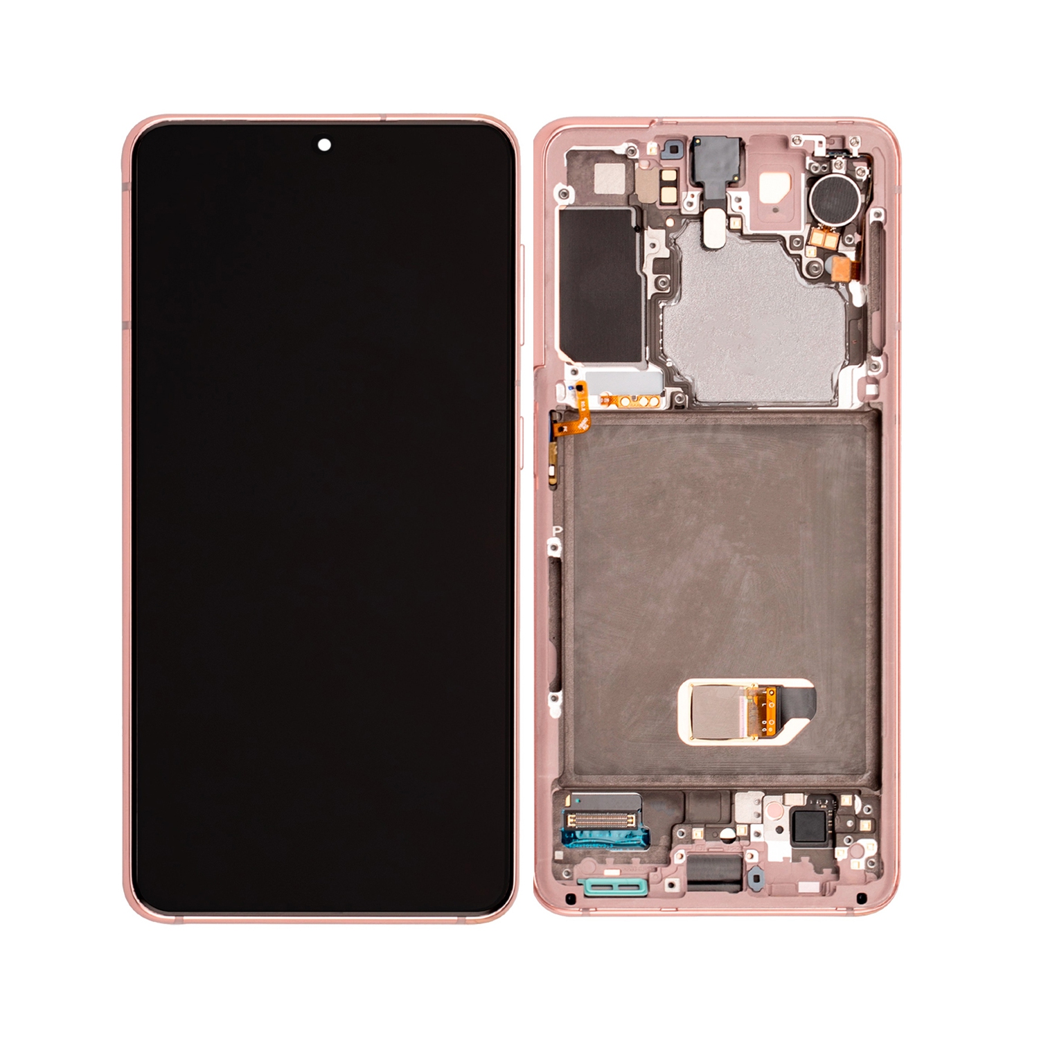 LCD Display Touch Screen Digitizer Assembly With Frame For Samsung Galaxy S21 5G (SM-G991W) - Phantom Pink (Refurbished)