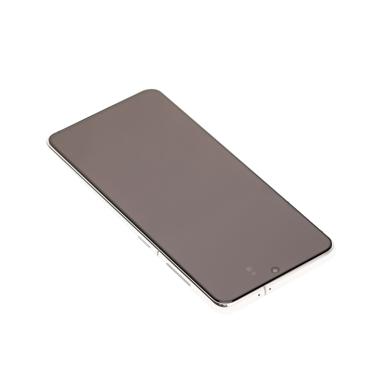 Remis à neuf - assemblage du numériseur à écran tactile DELO + cadre pour Galaxy S21 5G de Samsung (SM-G991 W) - Blanc fantôme