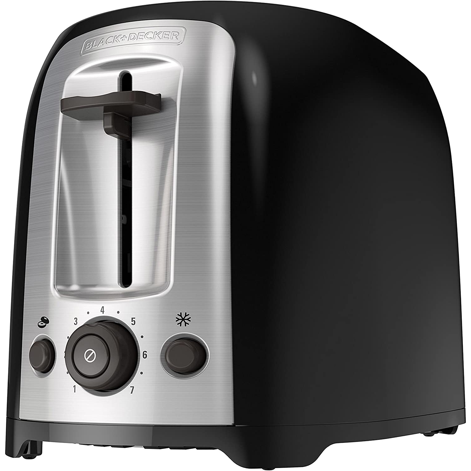 BLACK+DECKER 2-Slice Extra Wide Slot Toaster, Classic Oval, Black with Stainless Steel Accents, TR1278B