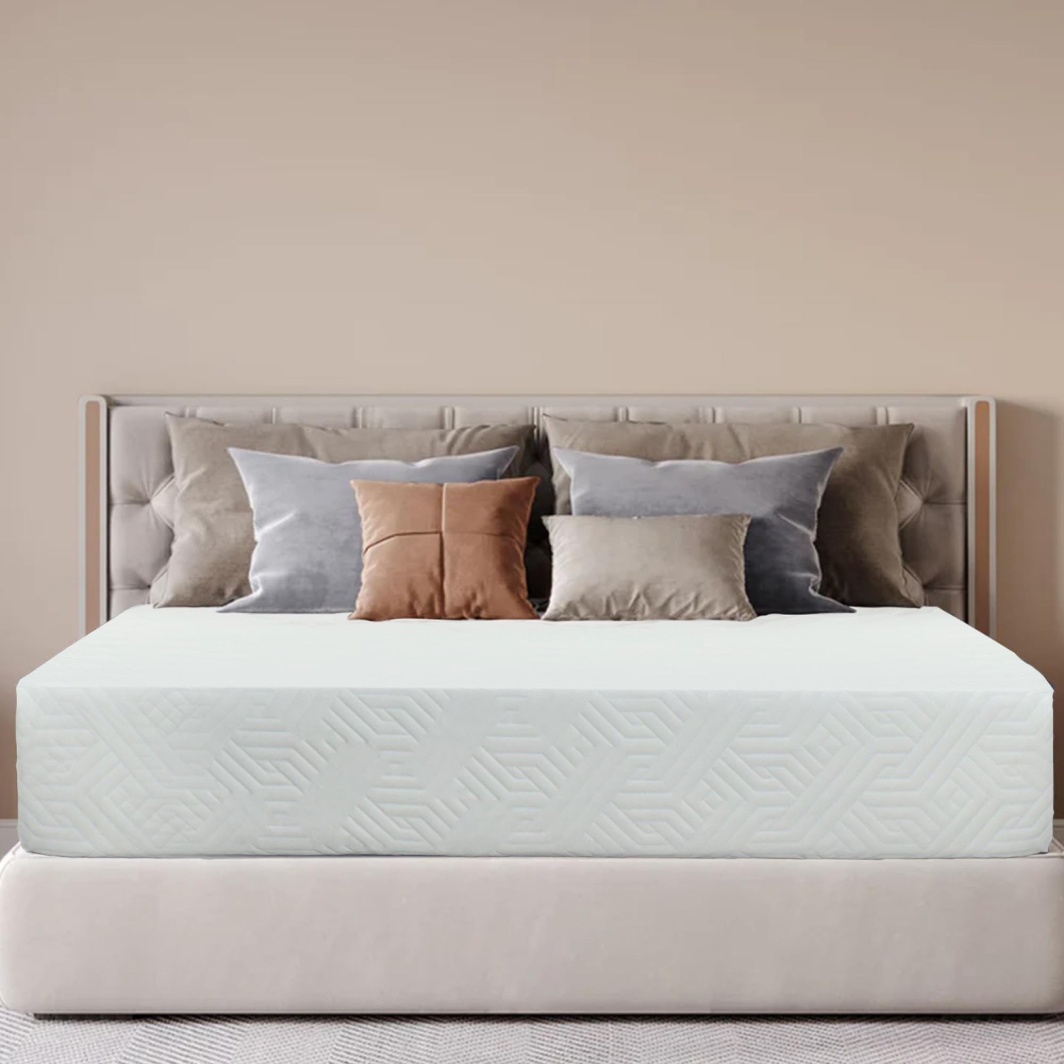 ViscoLogic Nest Supreme - Made in Canada - High-Density Orthopedic Foam Medium Firm Feel Queen Mattress, CertiPUR-US® Certified Foam, Queen