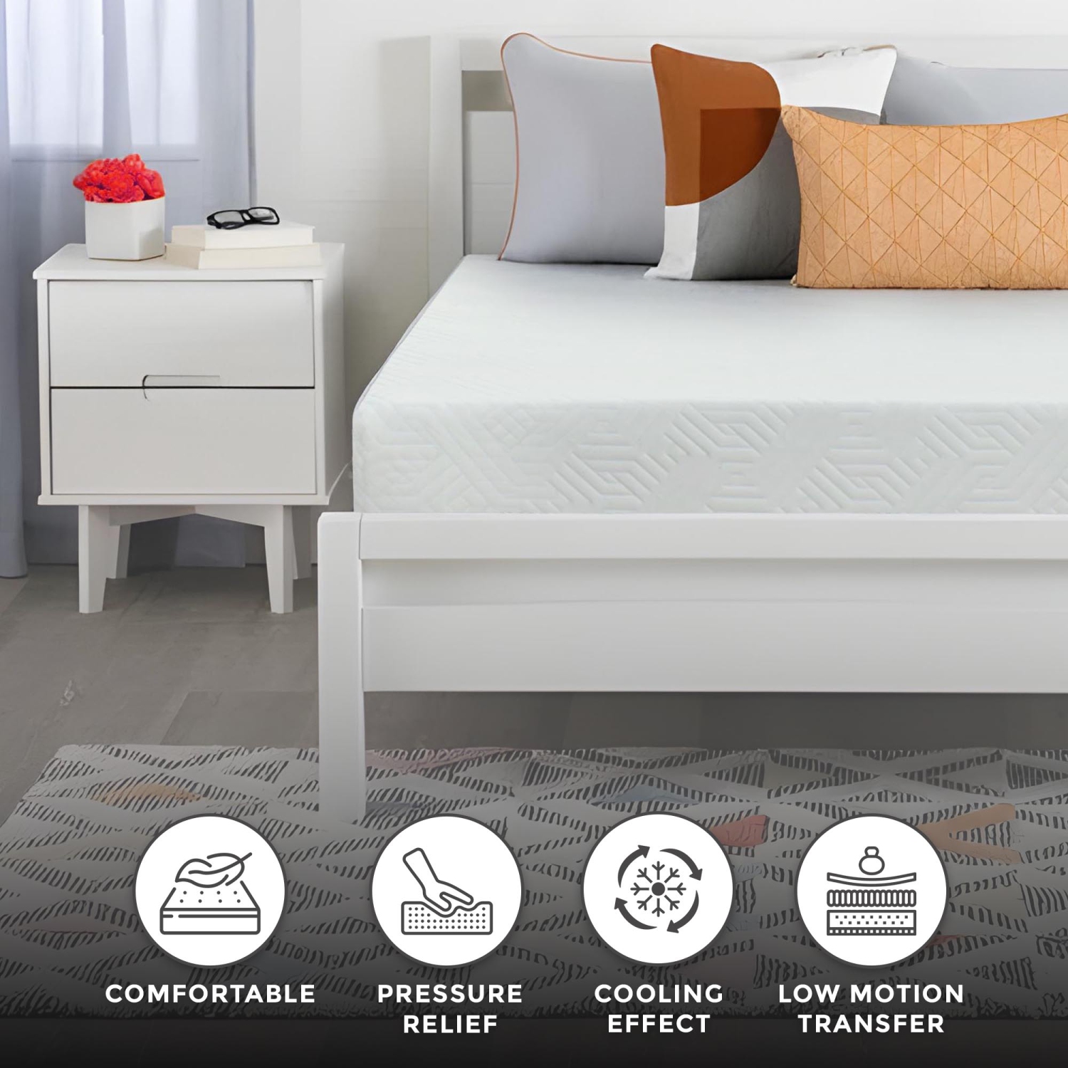 ViscoLogic Elite Plus - Made in Canada - Cool temperature comfort Gel Memory Foam Mattress with Orthopedic properties, CertiPUR-US® Certified Foam