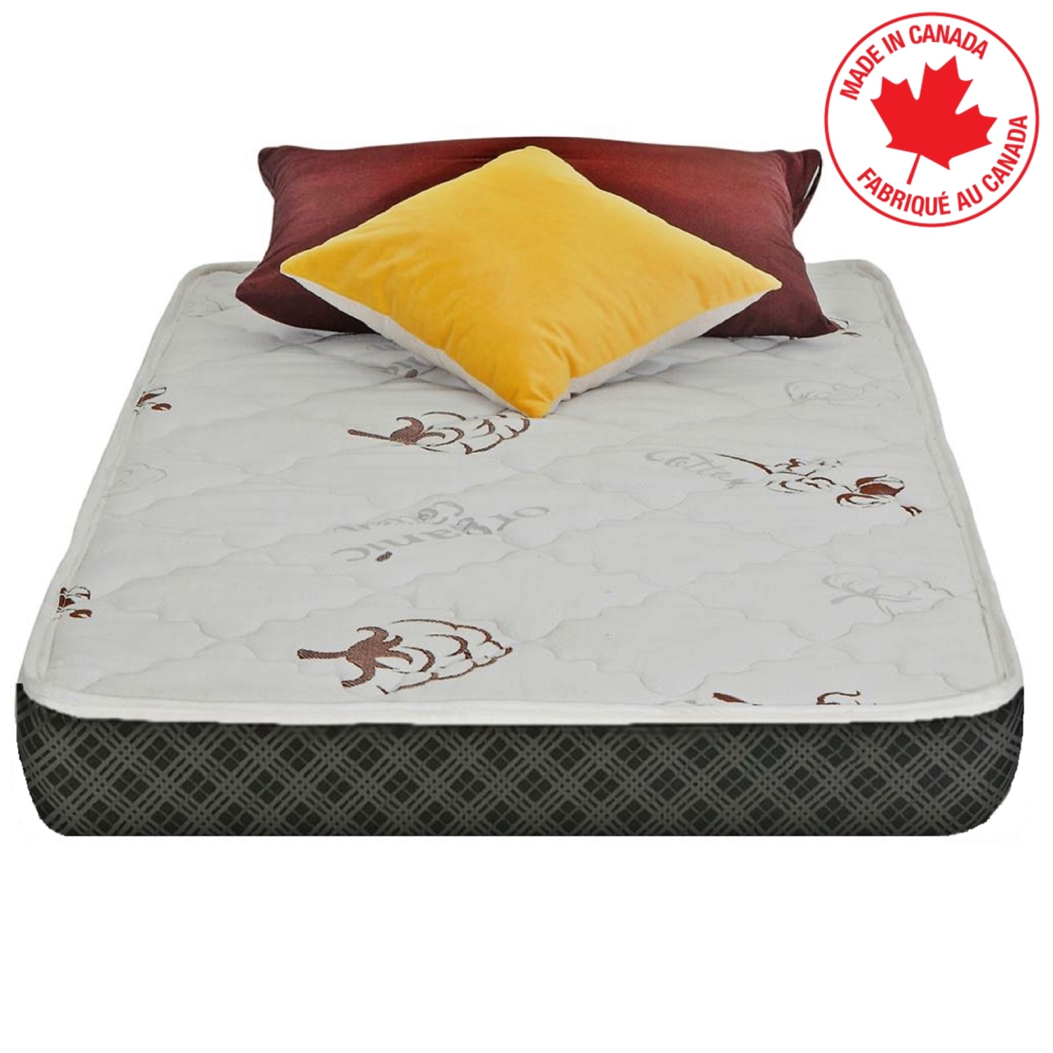 ViscoLogic Econo Plus -Fabriqué au Canada - Matelas matelassé en mousse moyennement ferme