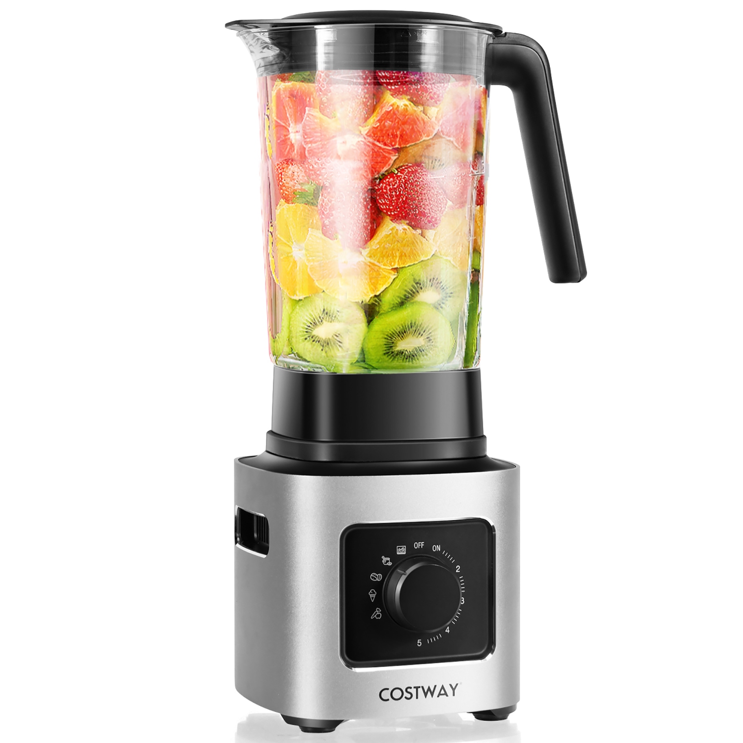 Costway 1500W 5-Speed Countertop Smoothie&nbsp;Blender w/ 5 Presets & 68oz Tritan Jar