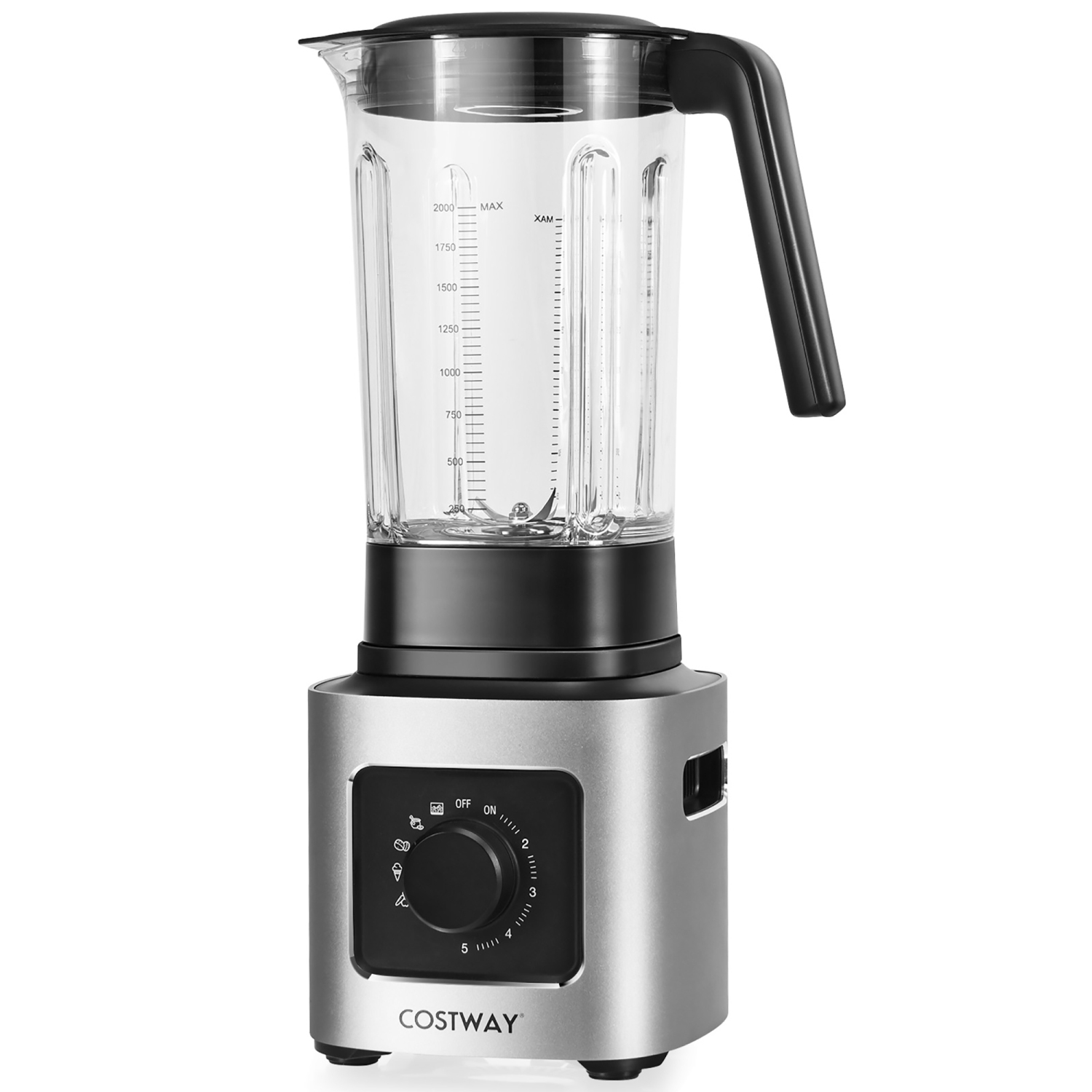 Costway 1500W 5-Speed Countertop Smoothie Blender w/ 5 Presets & 68oz Tritan Jar