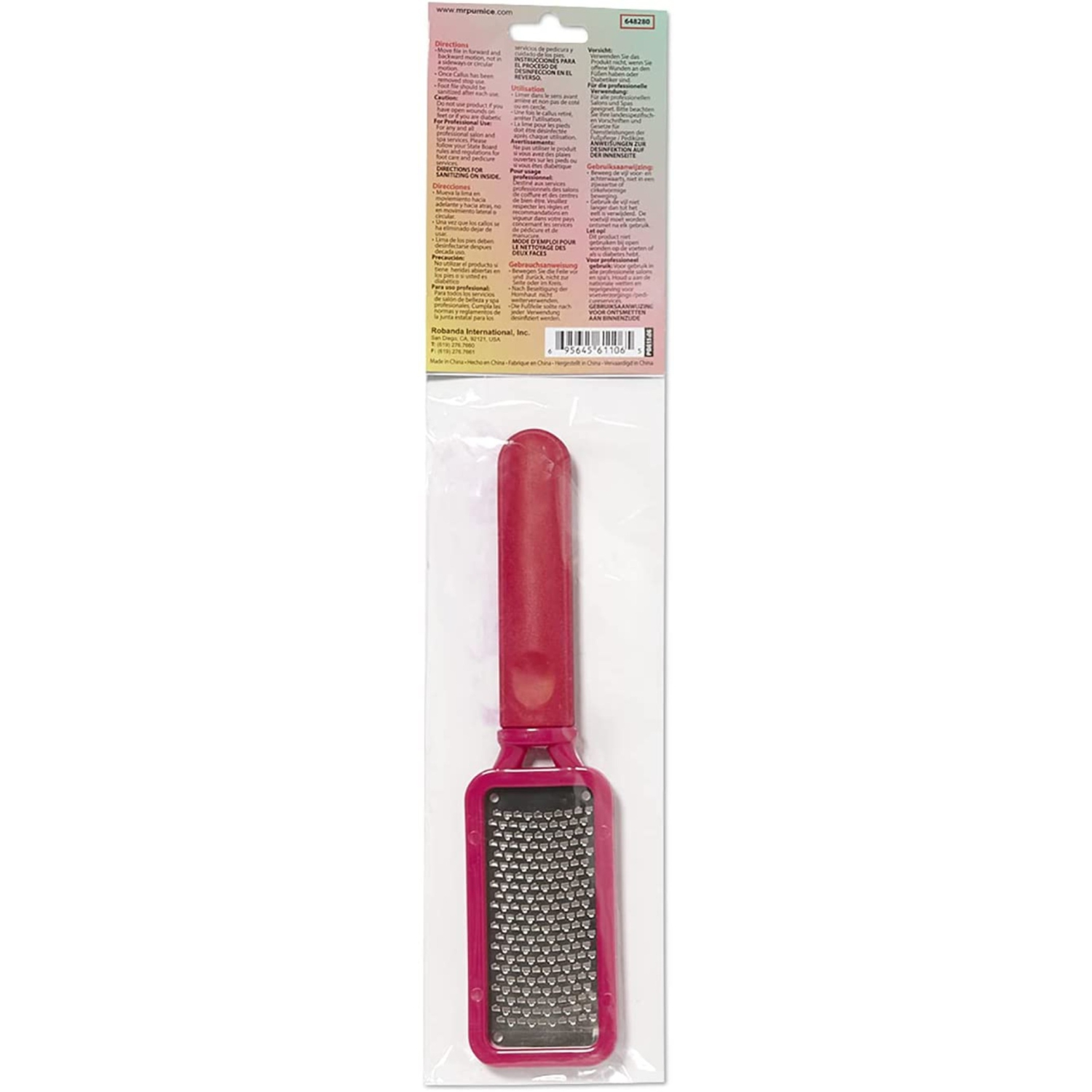 Mr. Pumice Mini Metal Foot File Pink