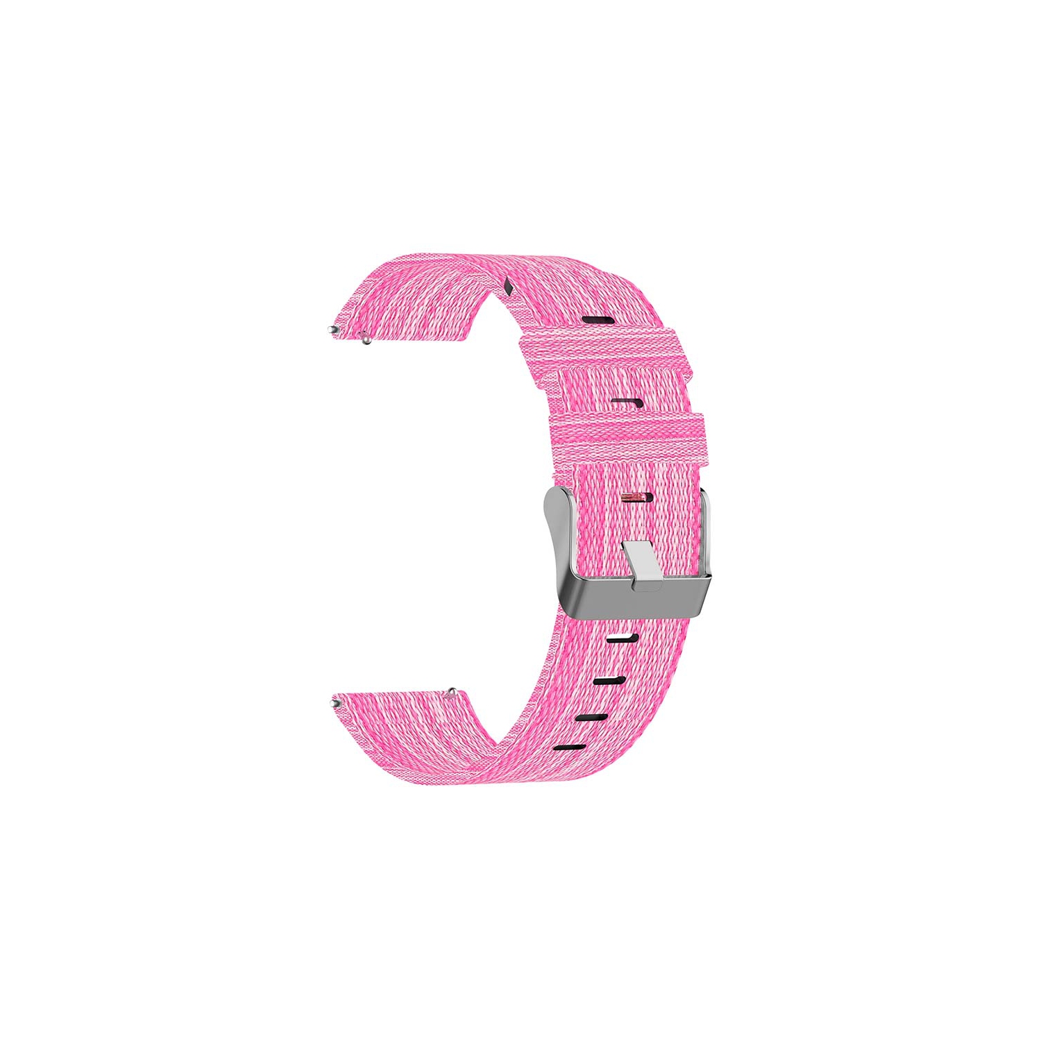 StrapsCo Trendy Patterned Nylon Canvas Watch Band Strap for Fitbit Charge 5 - Pink