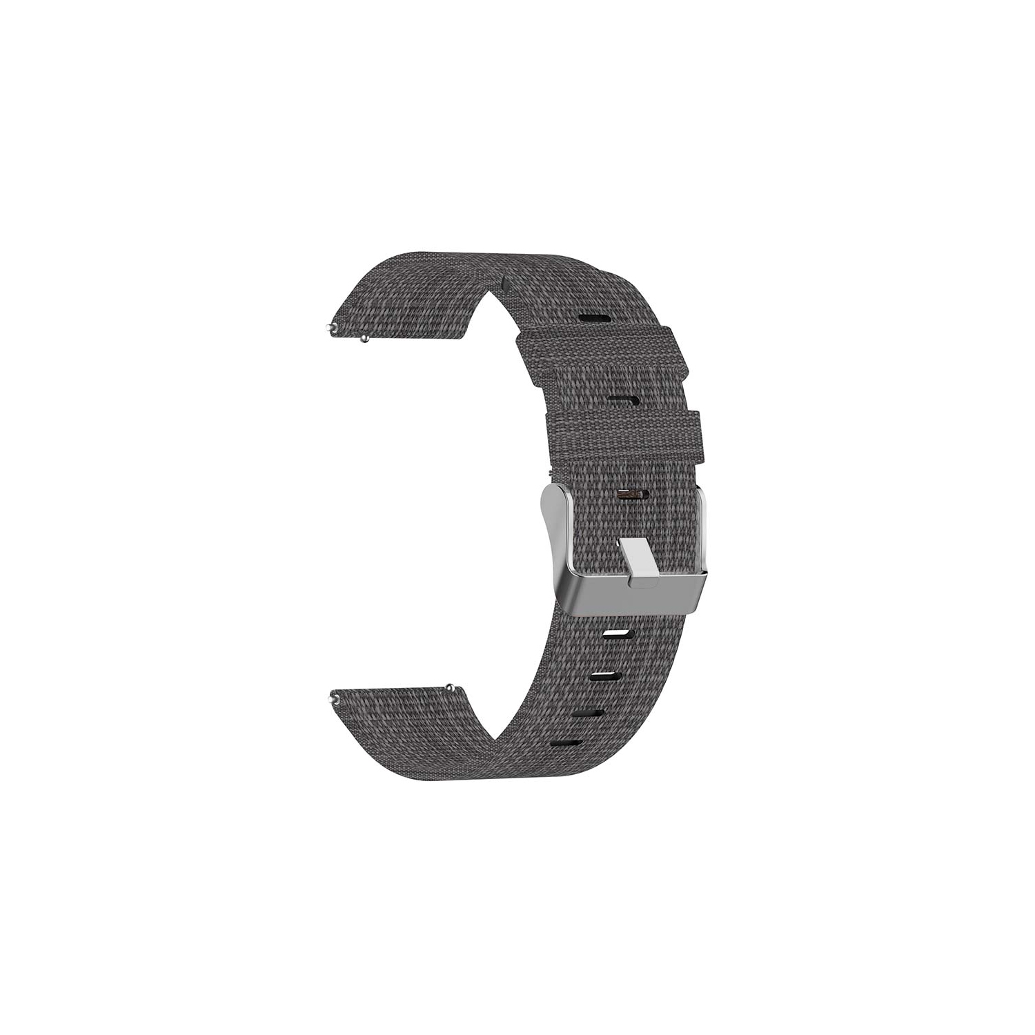 StrapsCo Trendy Patterned Nylon Canvas Watch Band Strap for Fitbit Charge 5 - Grey