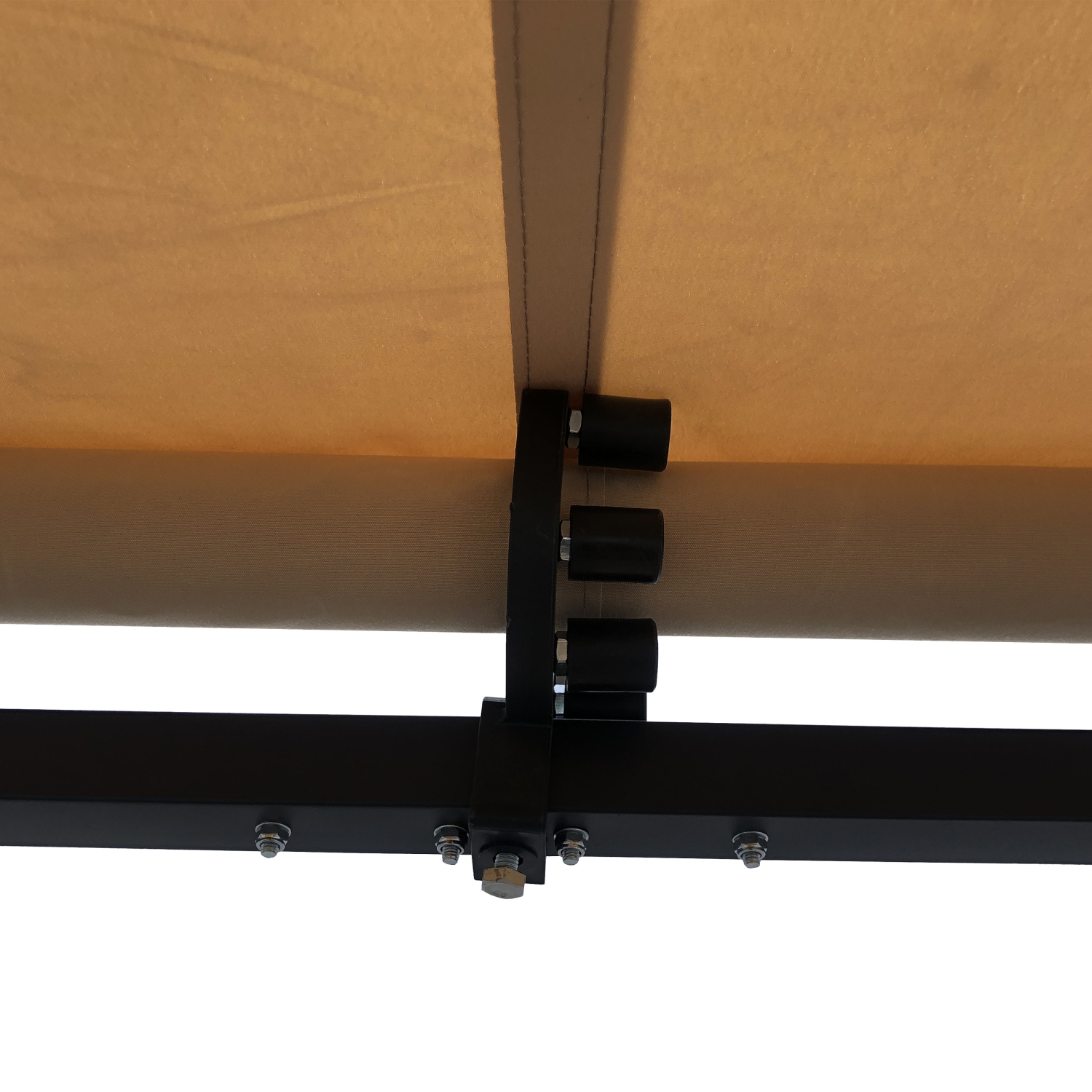 ALEKO AB10X8BEIGE29 Black Frame Retractable Home Patio Canopy Awning 10 x 8 Feet , Beige color