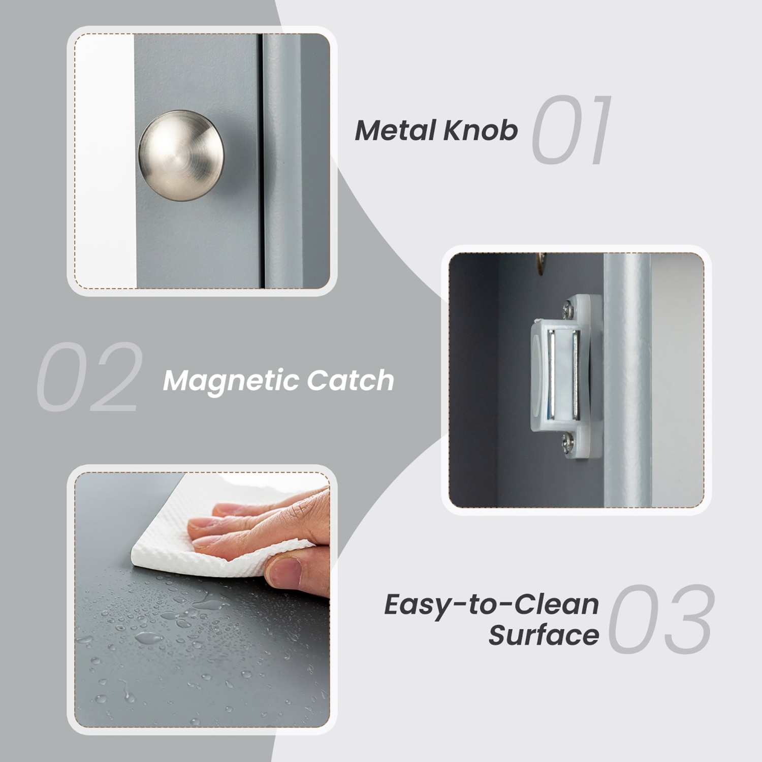 Gymax Bathroom Wall Medicine Cabinet Wall Mounted Storage Organizer