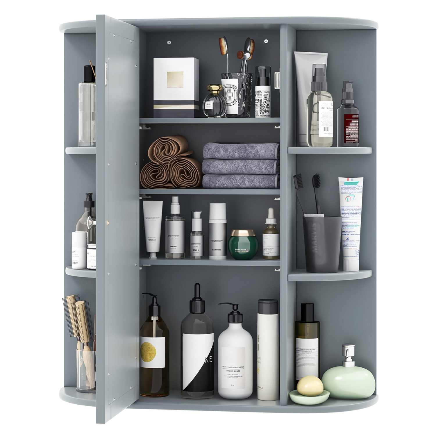 Gymax Bathroom Wall Medicine Cabinet Wall Mounted Storage Organizer