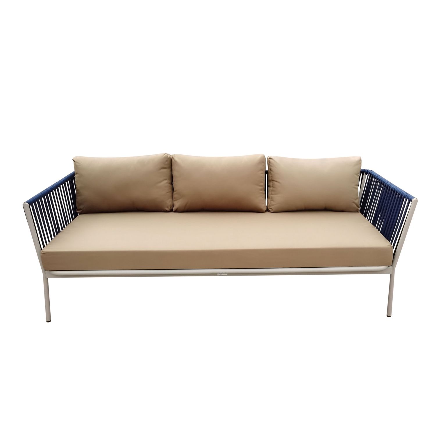 ALEKO RFS3BL-AO Indoor/Outdoor L-Shaped Patio Conversation Sofa Set with Coffee Table - 5 Person