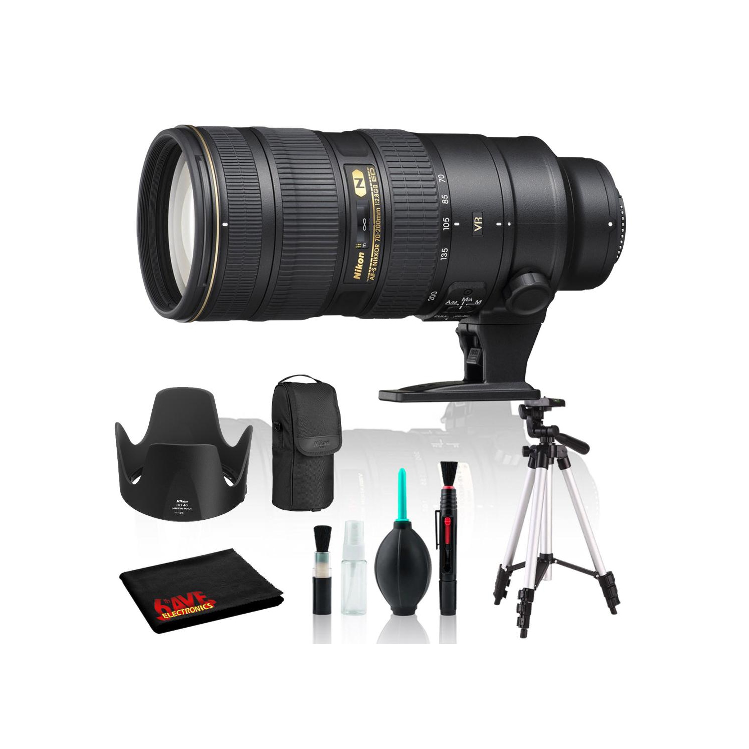 Nikon AF-S VR Zoom-NIKKOR 70-200mm f/2.8G IF-ED with Tripod (Intl Model)  Bundle