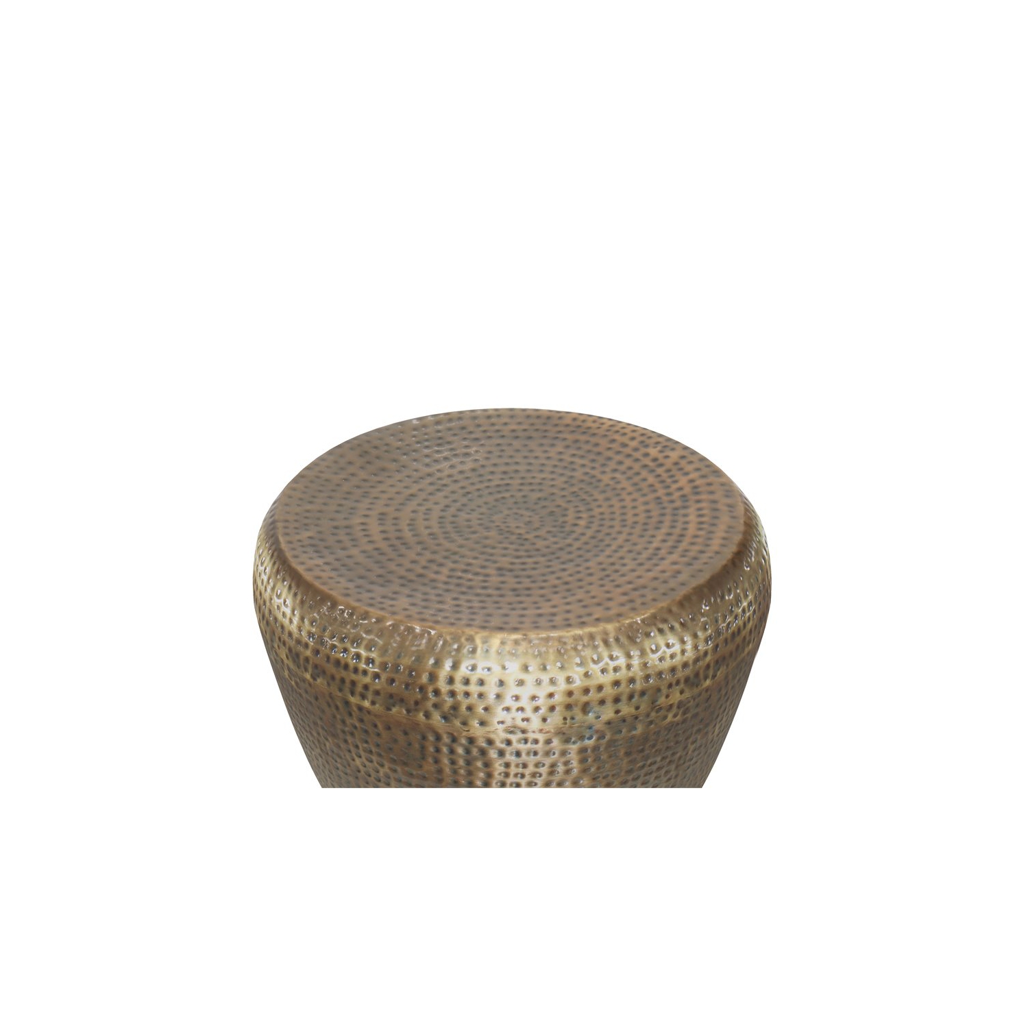 Simpli Home Preston Modern Industrial 22" Metal Metal Side Table in Antique Gold