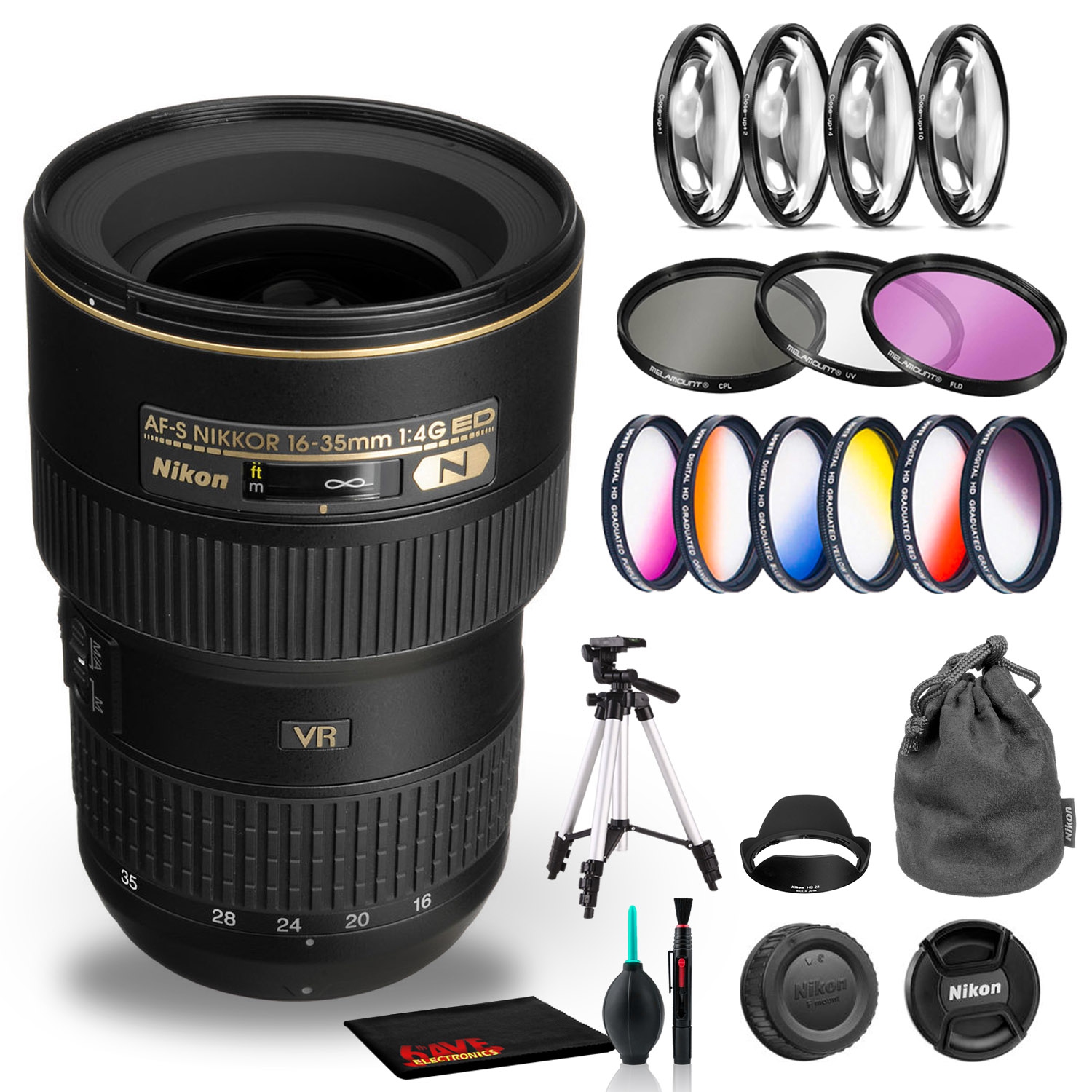 Nikon AF-S NIKKOR 16-35mm f/4G ED VR Lens Includes Filter Kits and