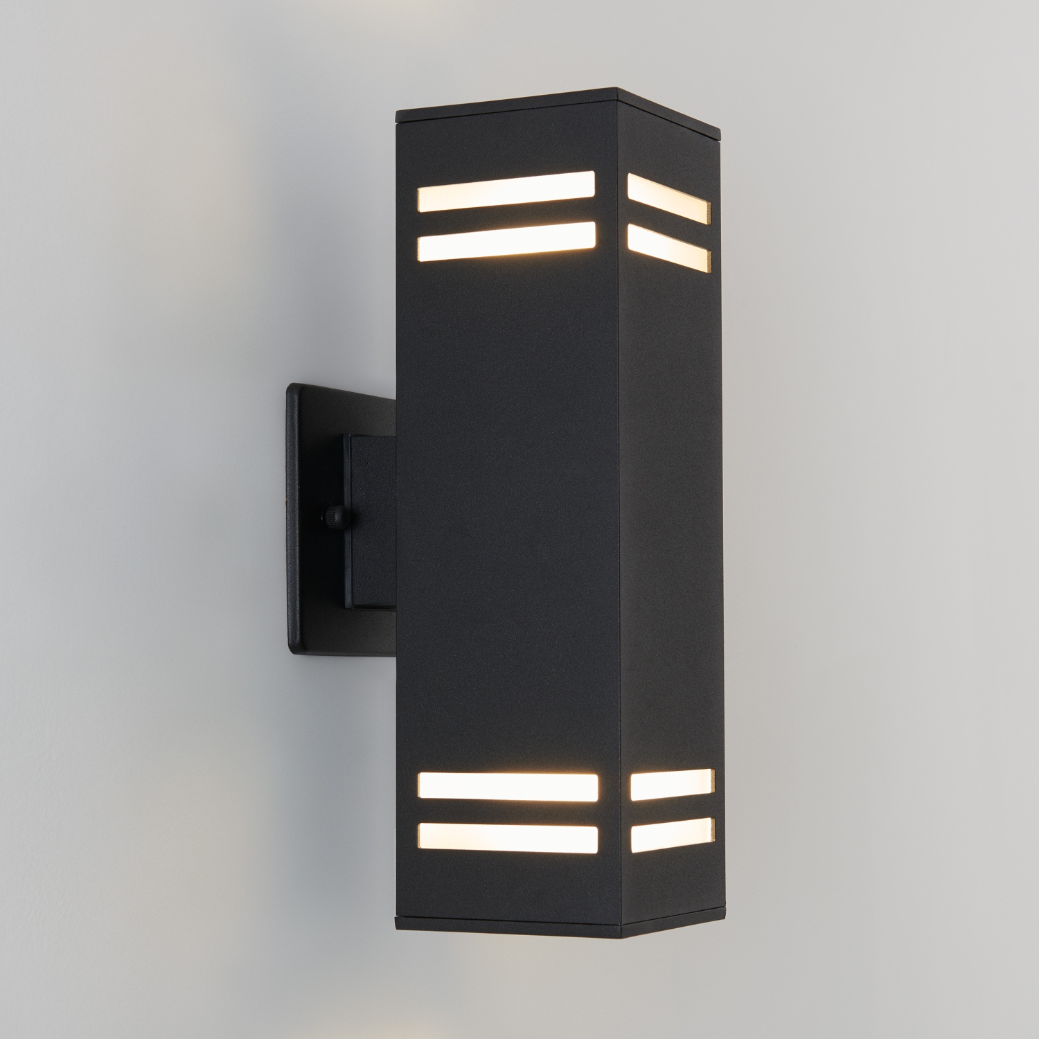 Artika Strike Square Outdoor Wall Light, Black