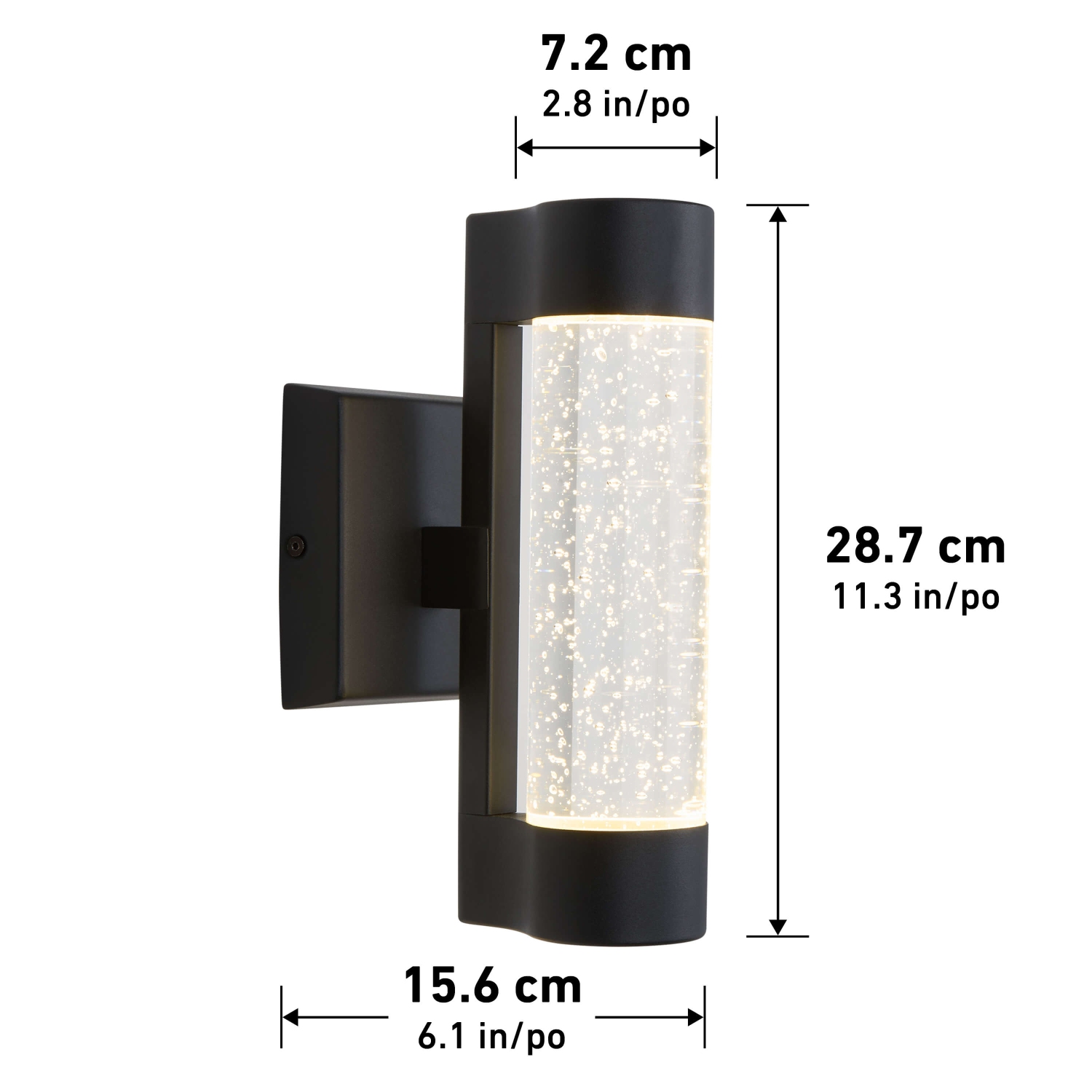 Artika Bubble Flow Integrated LED Outdoor Wall Light, Stainless Steel