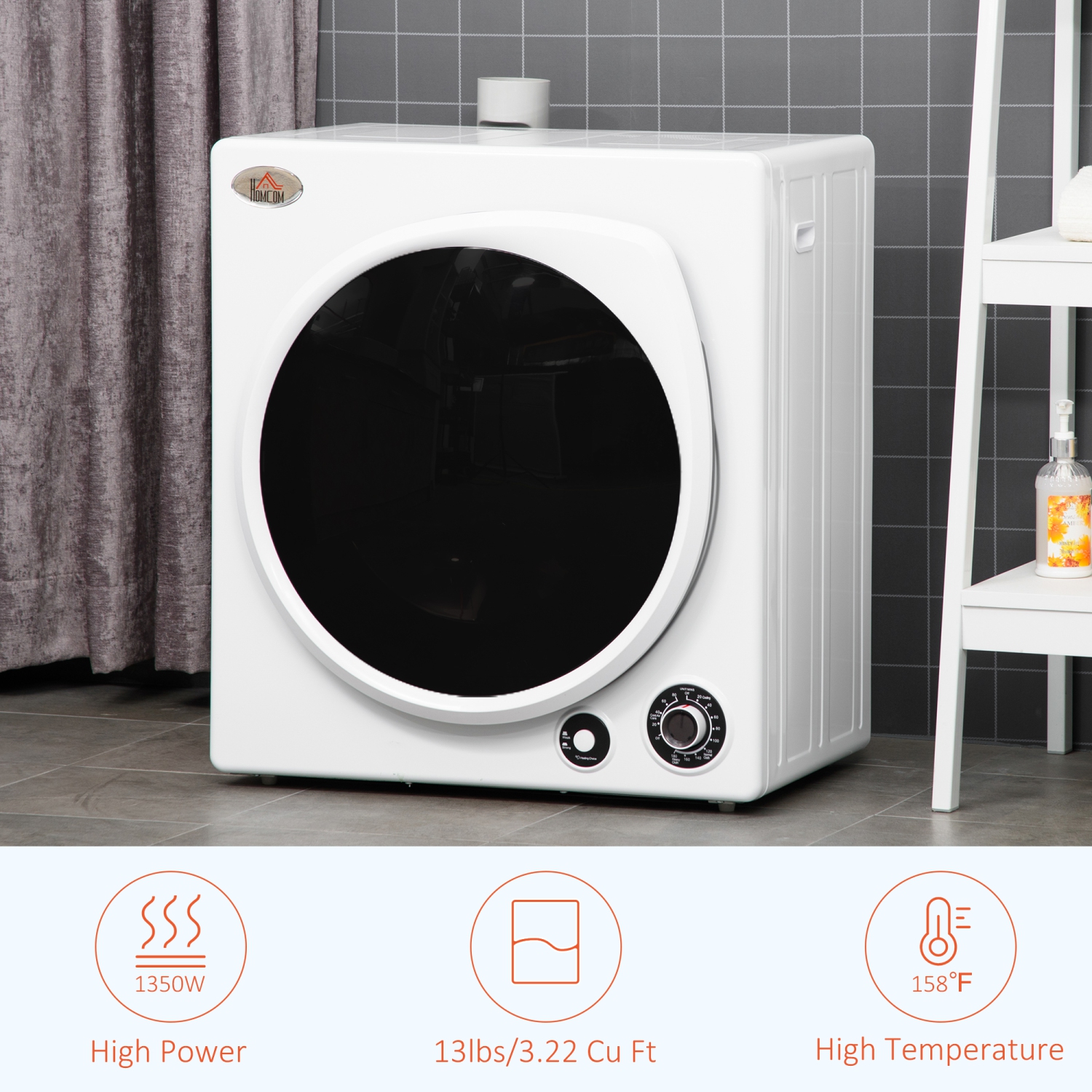 Panda Sèche-linge électrique portable compact, capacité de 13,2 lb