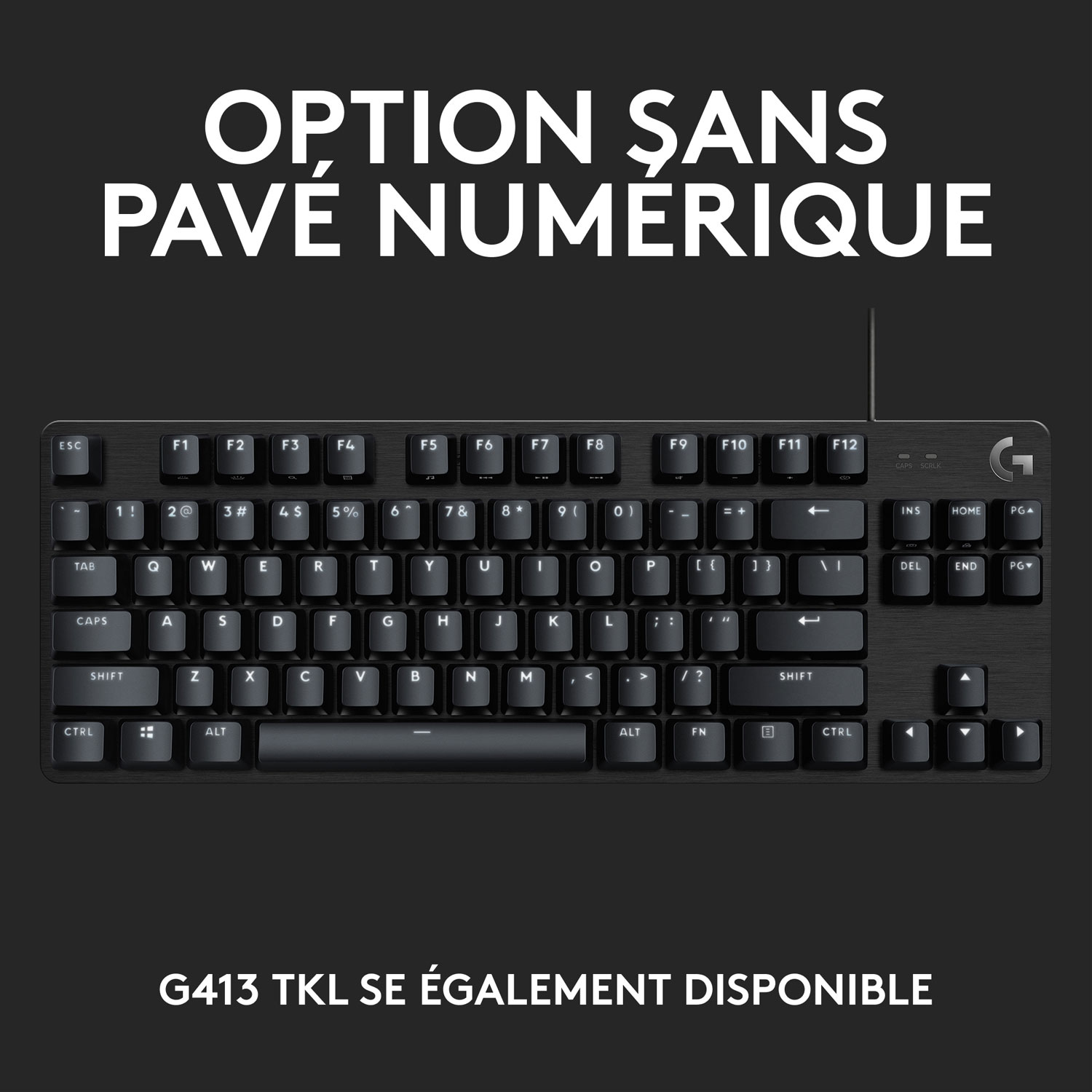 Clavier de jeu mécanique rétroéclairé G413 SE de Logitech