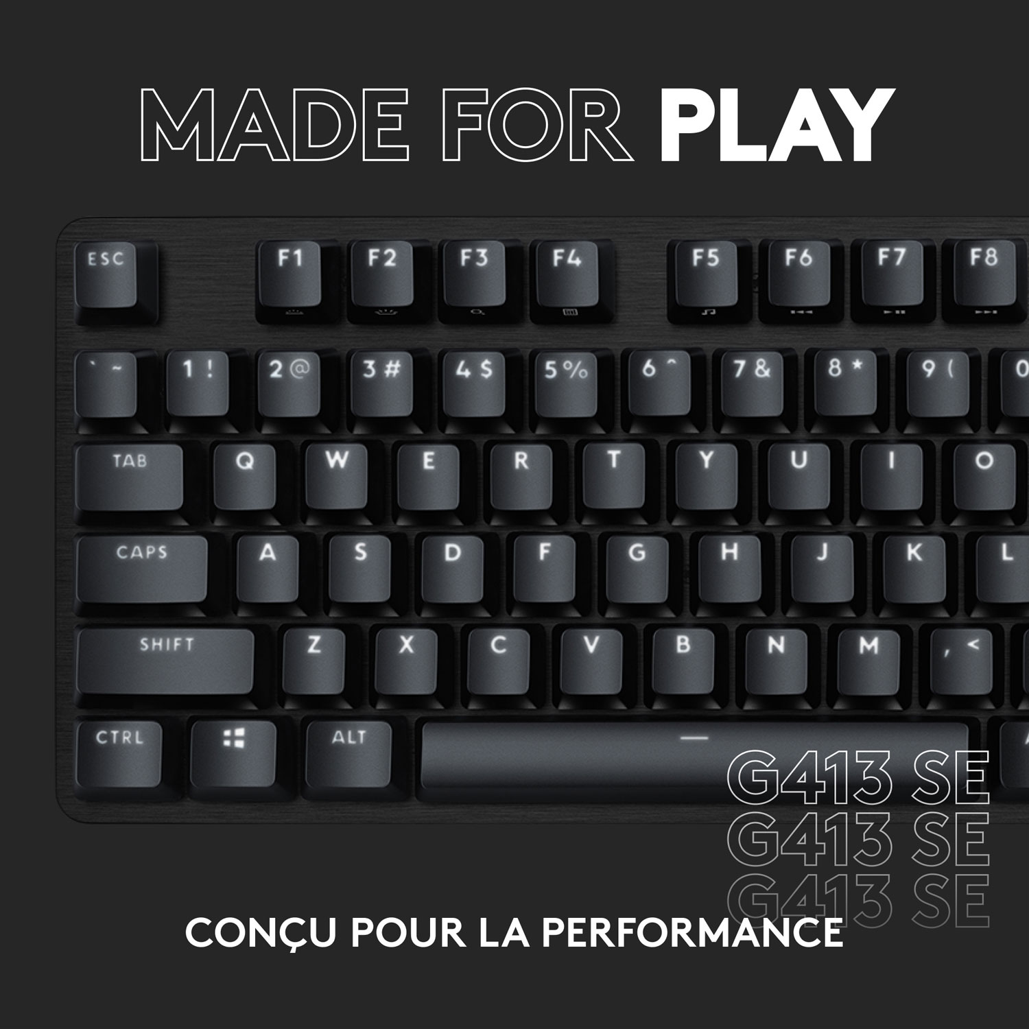 Clavier de jeu mécanique rétroéclairé G413 SE de Logitech