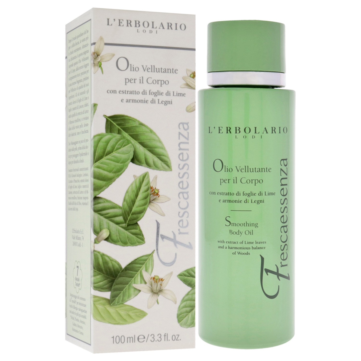 Smoothing Body Oil - Frescaessenza by LErbolario for Unisex - 3.3 oz Oil