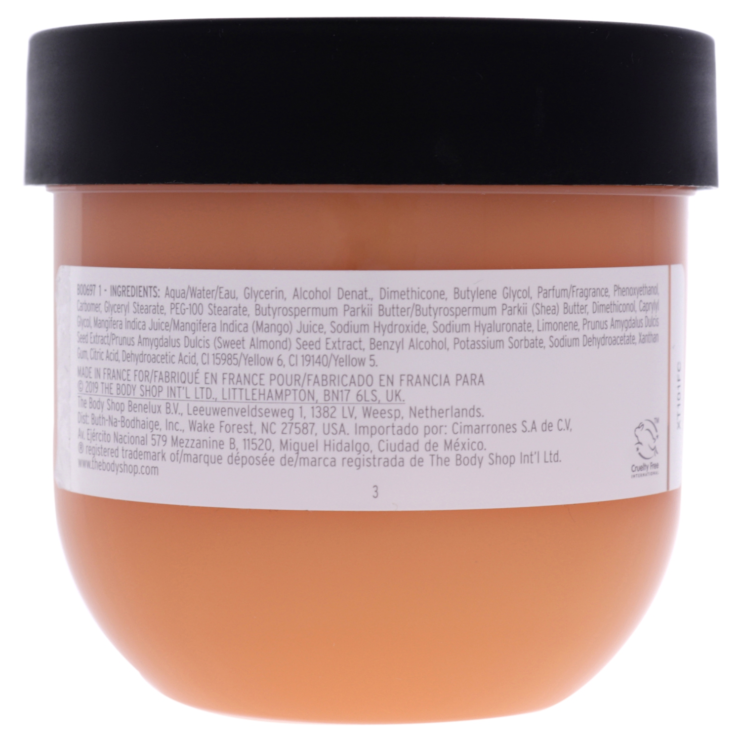 Body Yogurt - Mango by The Body Shop for Women - 6.91 oz Body Cream