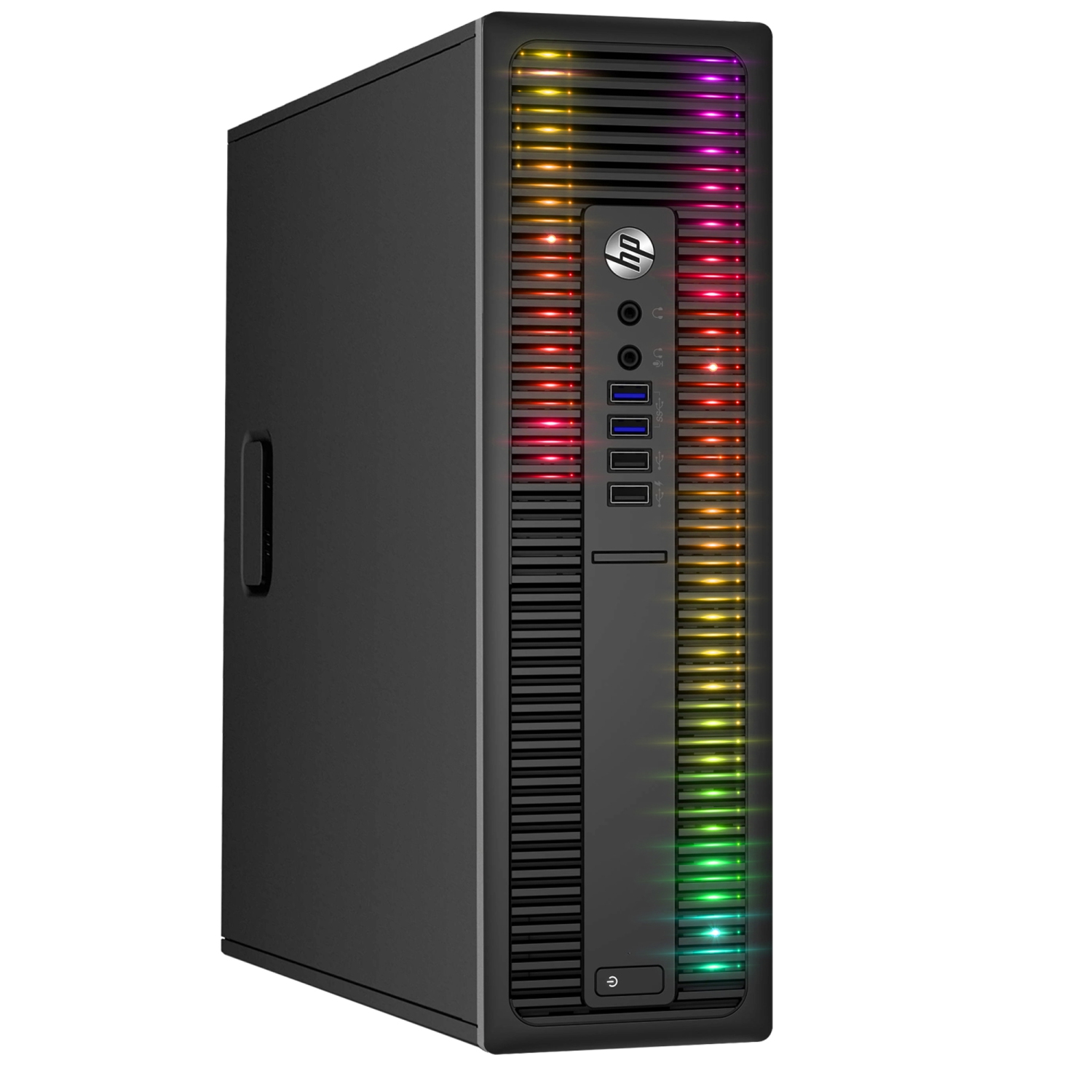 Refurbished - HP ProDesk Desktop Customized RGB Lights Computer Intel Core i5 4570 3.2 GHz 8GB RAM 256GB SSD Win 10 Pro WIFI, HAJAAN Gaming PC