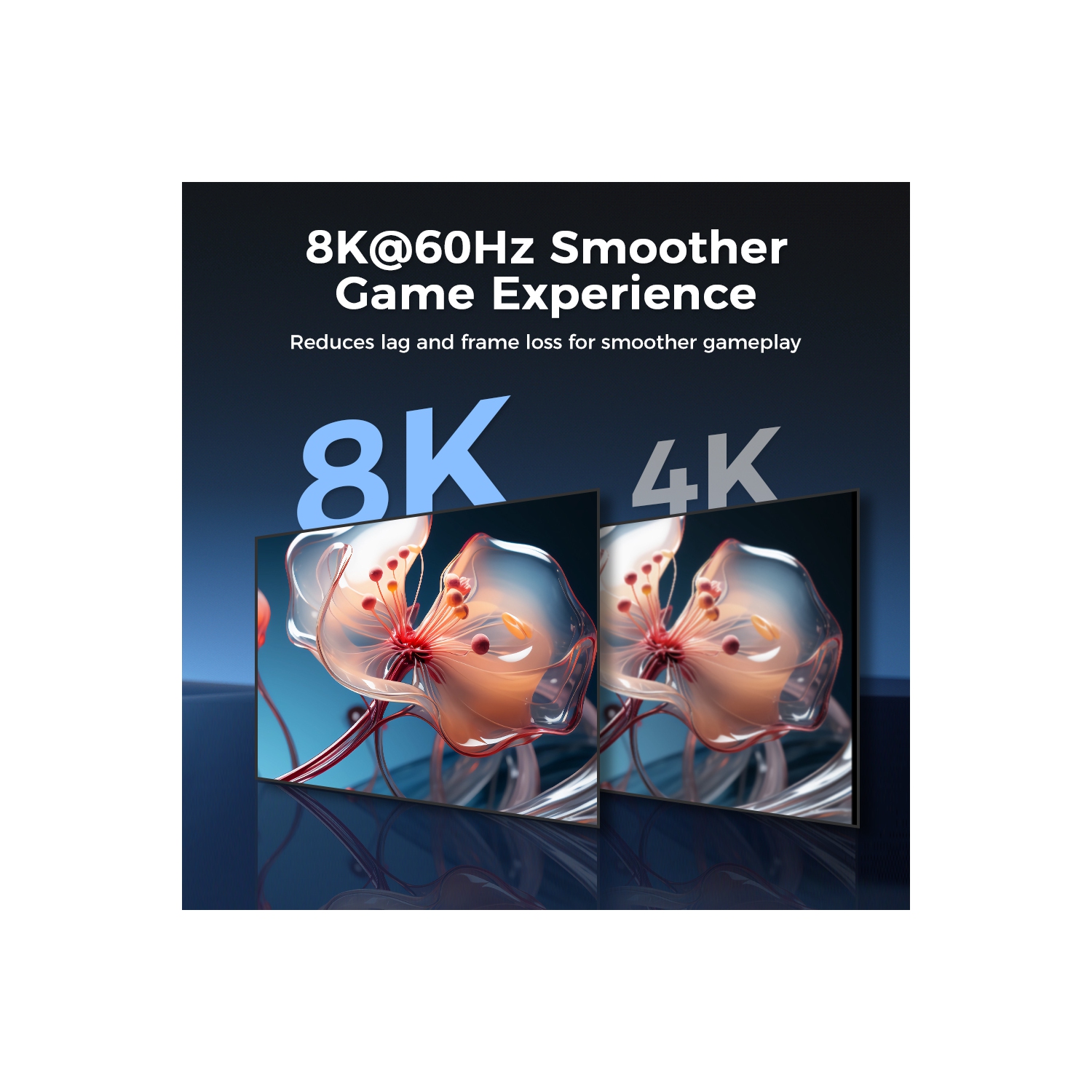 Saga 8K HDMI 2.1 Cable – 3M, 48Gbps Ultra HD, 8K@60Hz, 4K@120Hz, HDR10+, Dolby Atmos, eARC – Braided, Gold-Plated – PS5, Xbox, Smart TVs