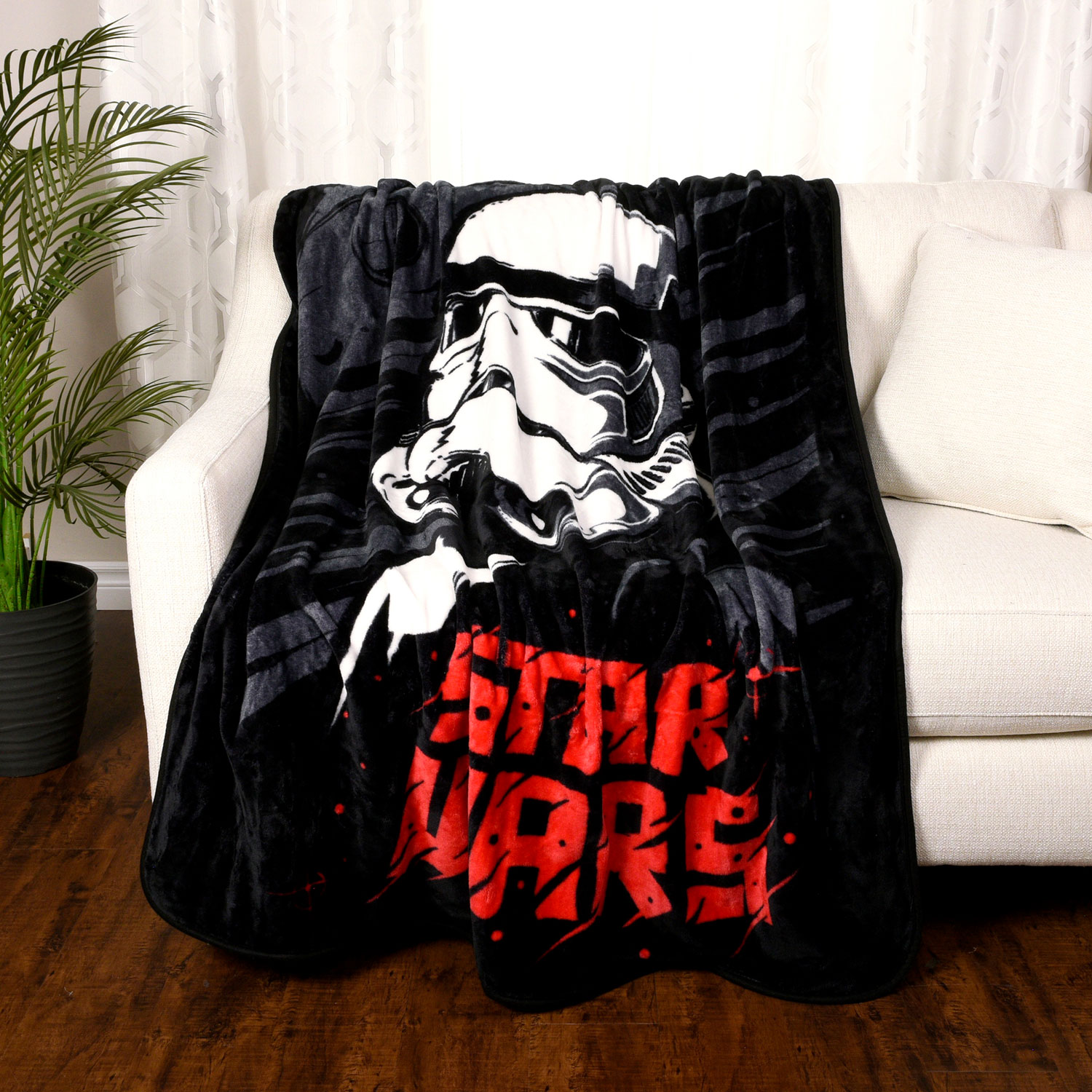 Disney STAR WARS "Storm Trooper" Fleece Blanket Large Print Ideal Gift 