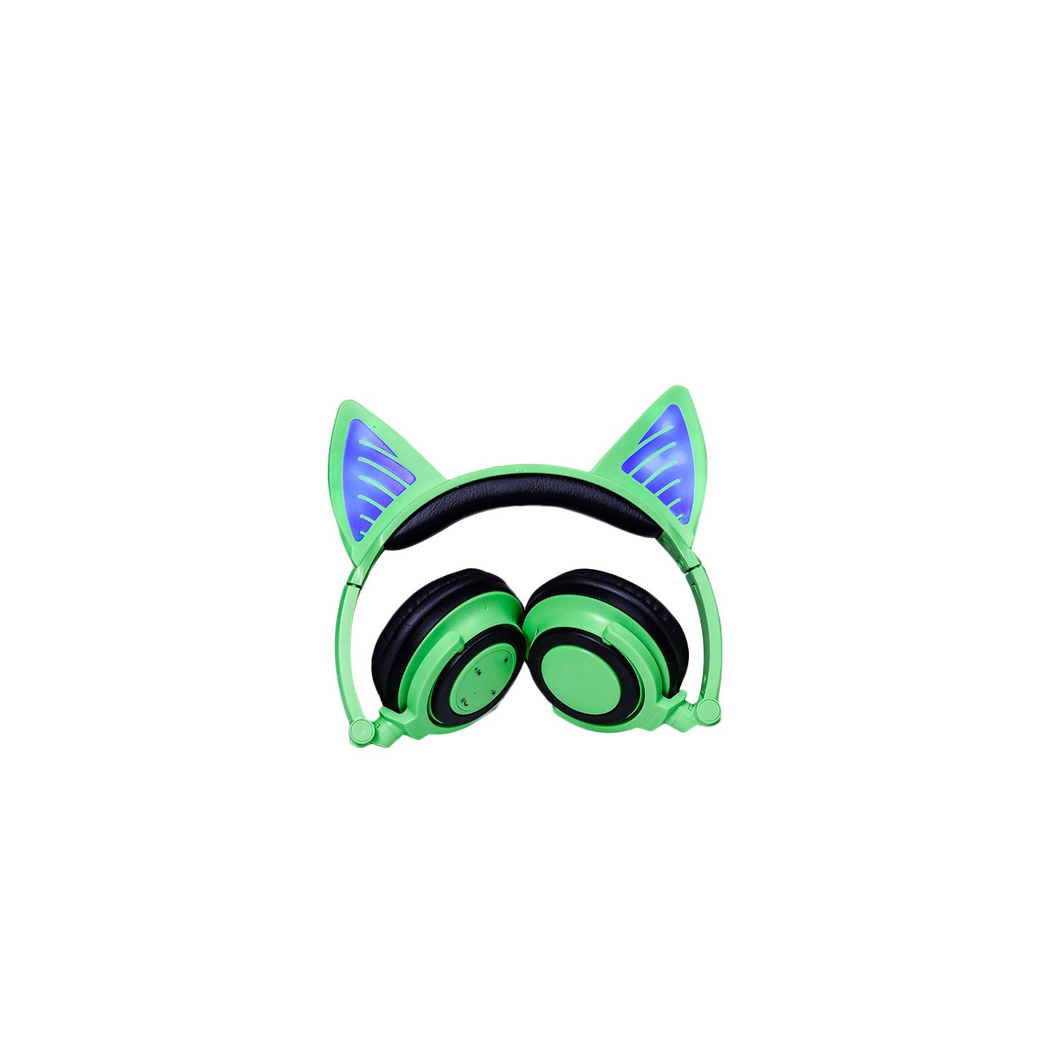 Kids Wireless/ Wired rechargeable Headphones with Cat Ear On-Ear Foldable LED