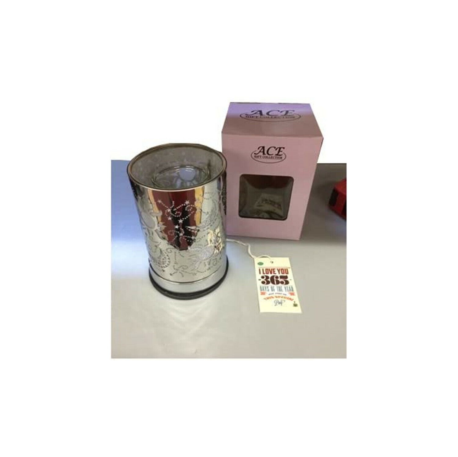 Lampe tactile de 7 po/brûleur à huile essentielle/distributeur de cire parfumée/décoration de table Galaxy argentée