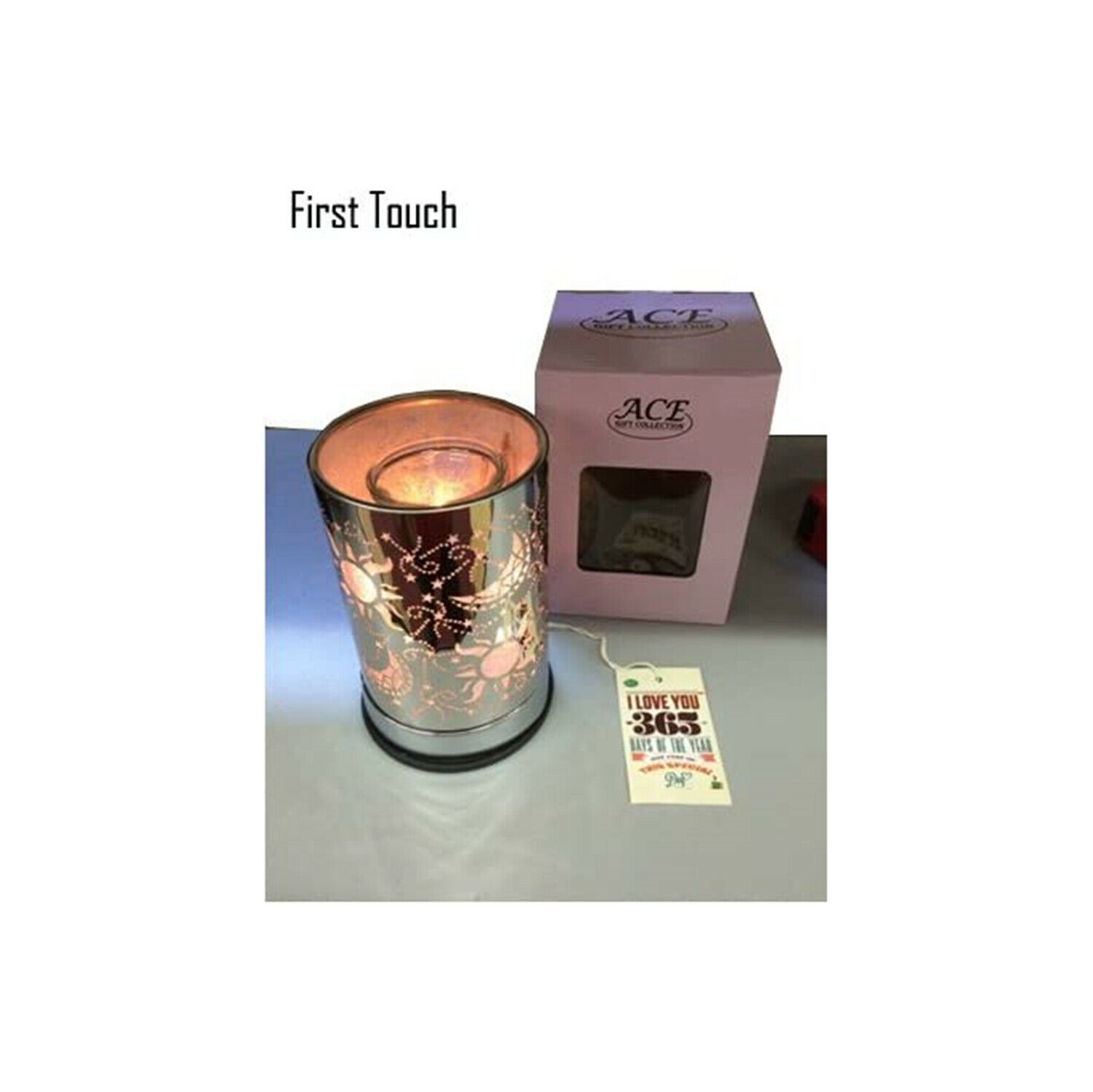 Lampe tactile de 7 po/brûleur à huile essentielle/distributeur de cire parfumée/décoration de table Galaxy argentée