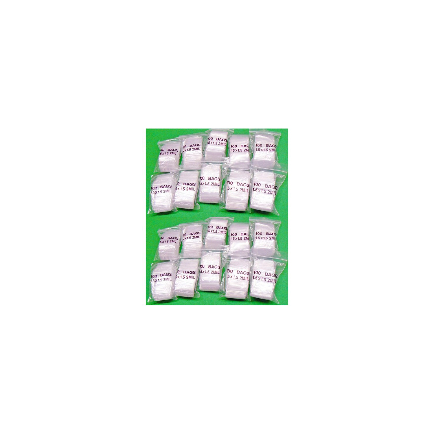 Imbaprice Mini Zip Lock Bags 1 x 1 inch (2000 Bags)