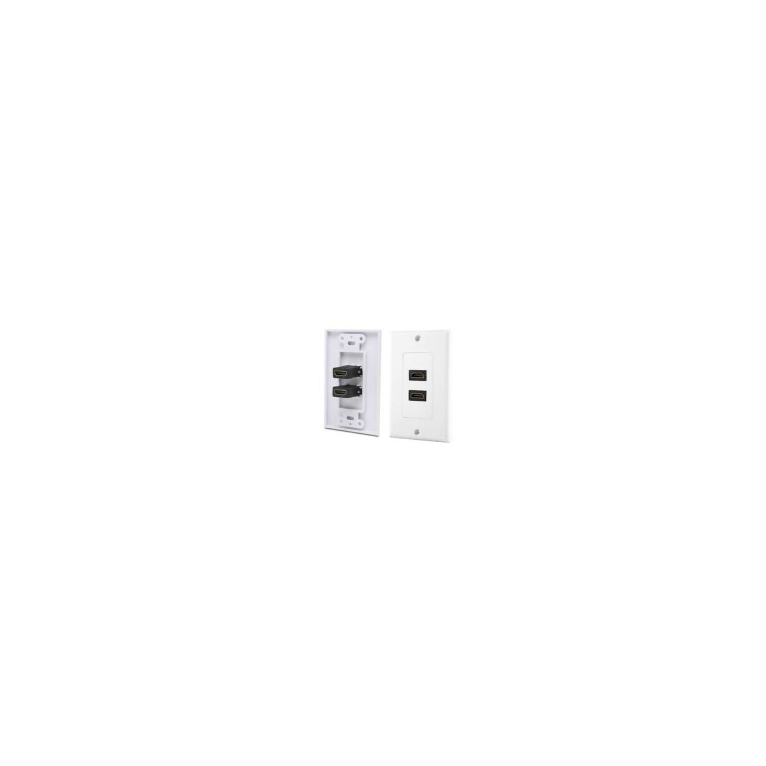 2 Port HDMI 1.4 A Female Wall Face Plate Panel Coupler Outlet Extender Socket