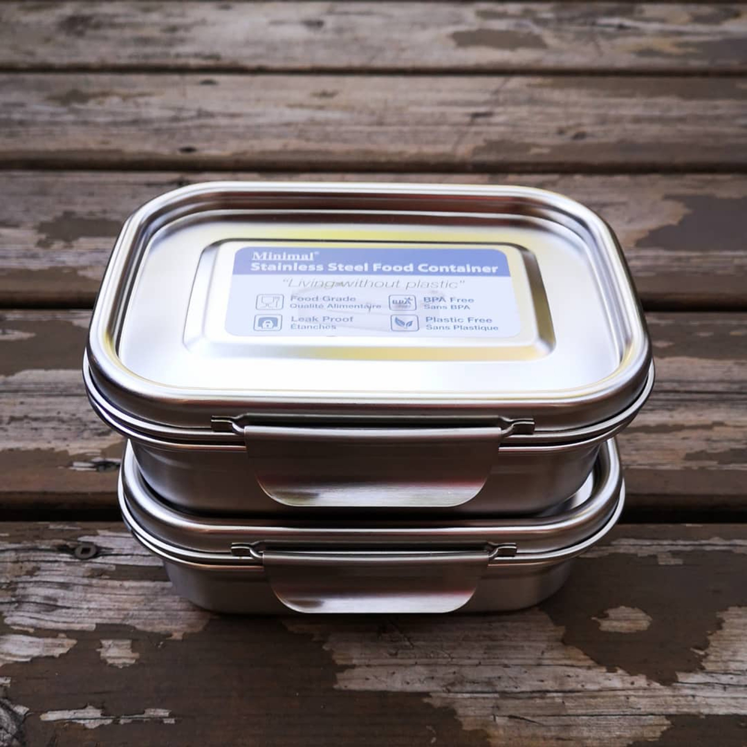 Stainless Steel Bento Lunch Box - 1260 ml - Set Of 2