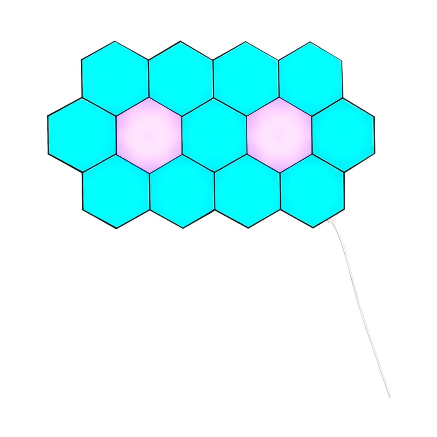 -MULTI COLOR- Quantum Light Hexagonal Wall Light Touch Sensitive Modular Light DIY Quantum Lights Creative Geometry Assembly LED Night Light for Home