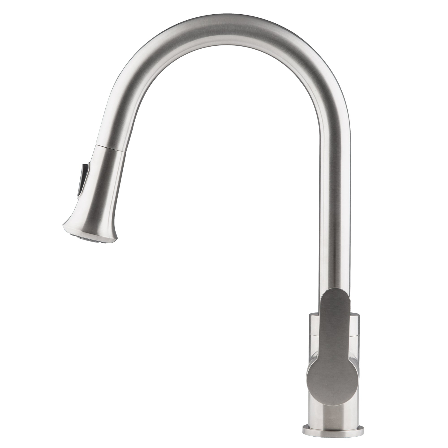 Ancona robinet à poignée unique Rivella à bec rétractable à double fonction au fini nickel brossé