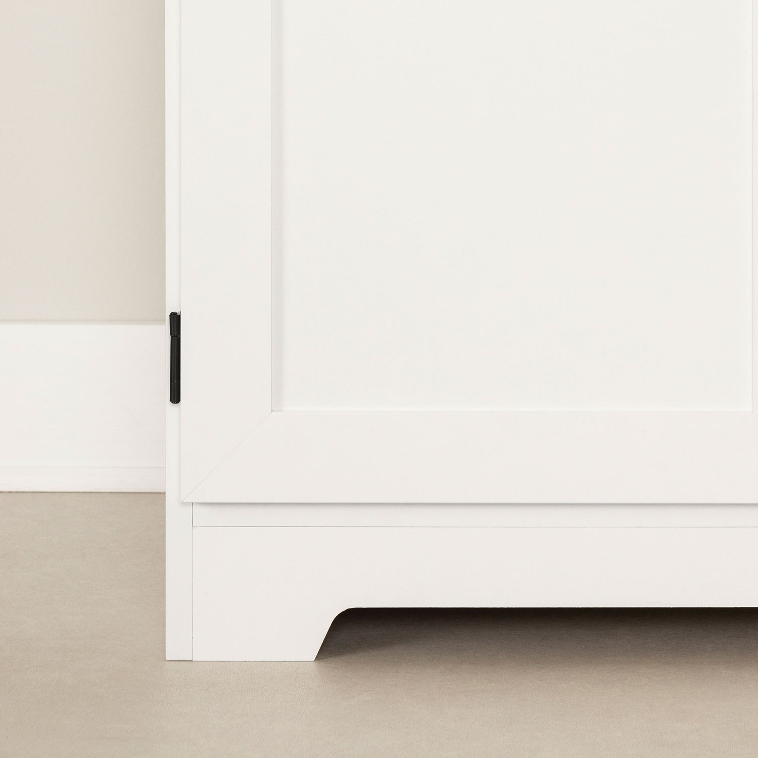 South Shore Prairie Modern 2-Door Storage Cabinet - Pure White