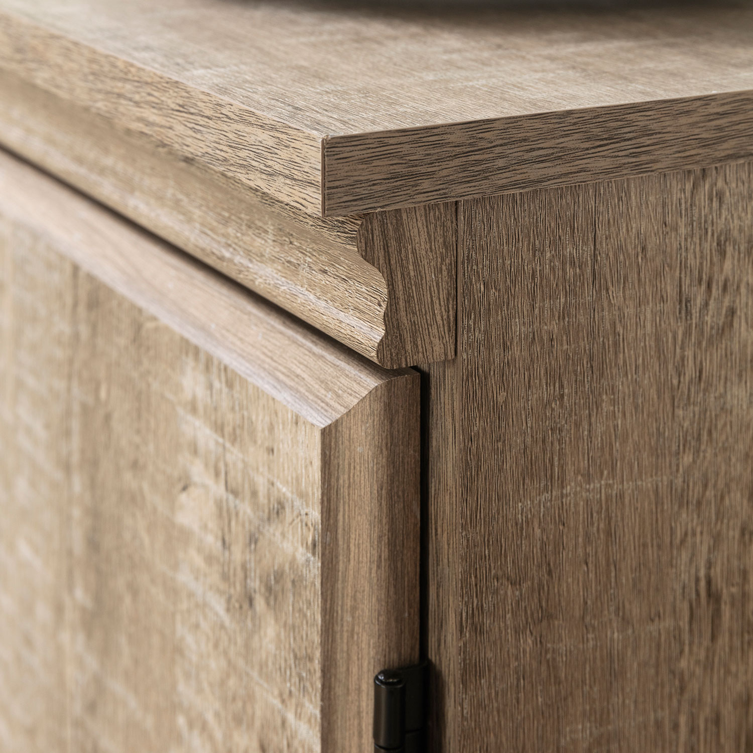 Armoire de rangement traditionnelle à 4 portes Morgan de South Shore - Chêne vieilli