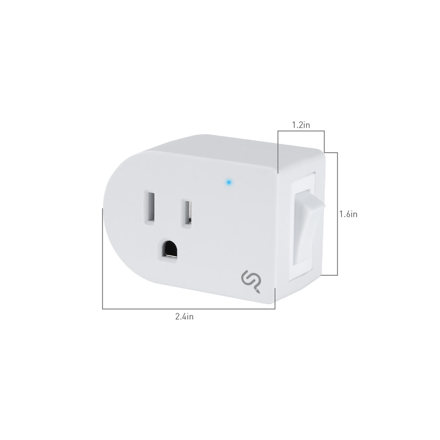 Interrupteur marche/arrêt Protection contre les surtensions à 3 broches avec mise à la terre avec interrupteur et indicateur, liste ETL, 15A, 125VAC,