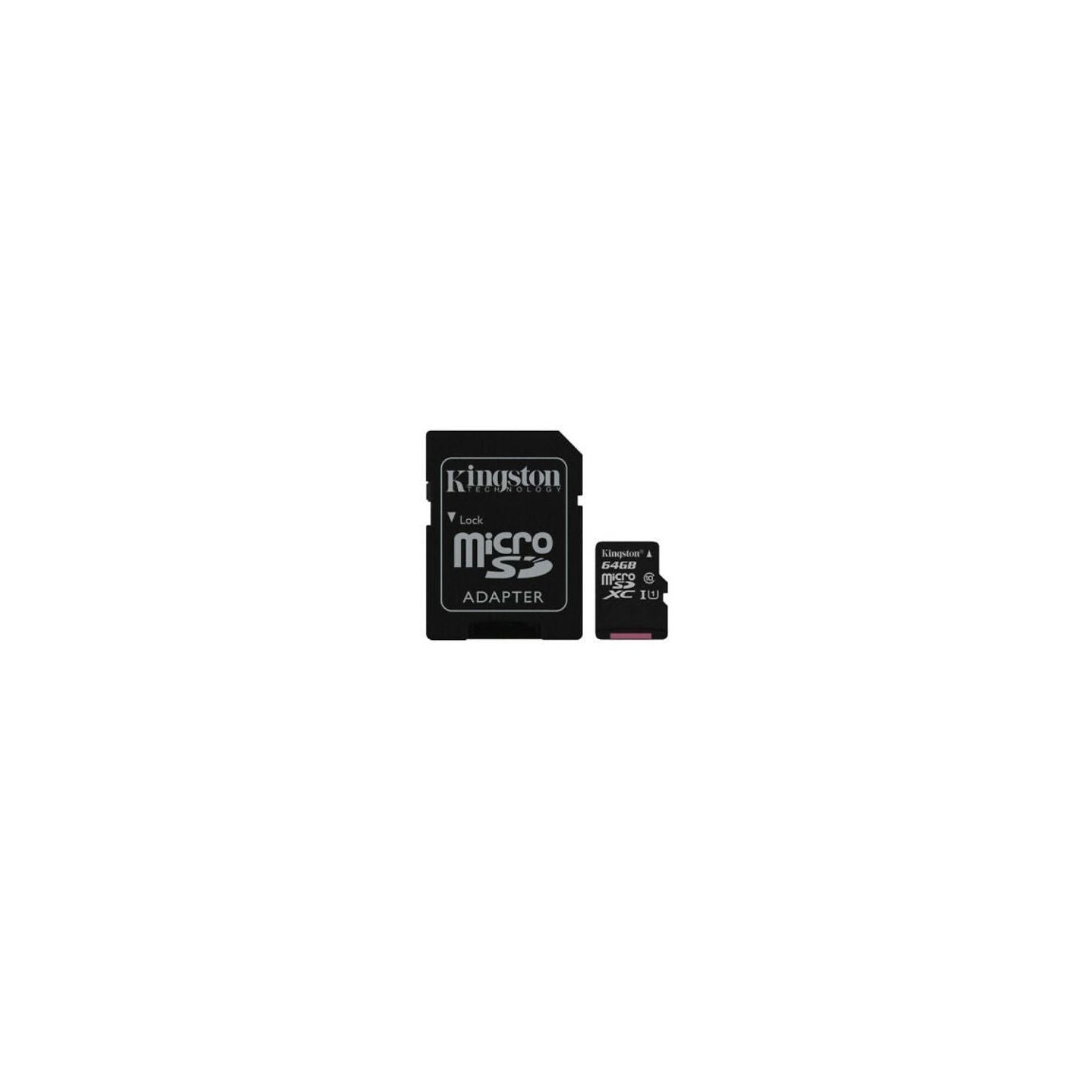 Kingston – Carte mémoire microSD 64 Go SDHC UHS-I classe 10 de 64 Go avec adaptateur SD