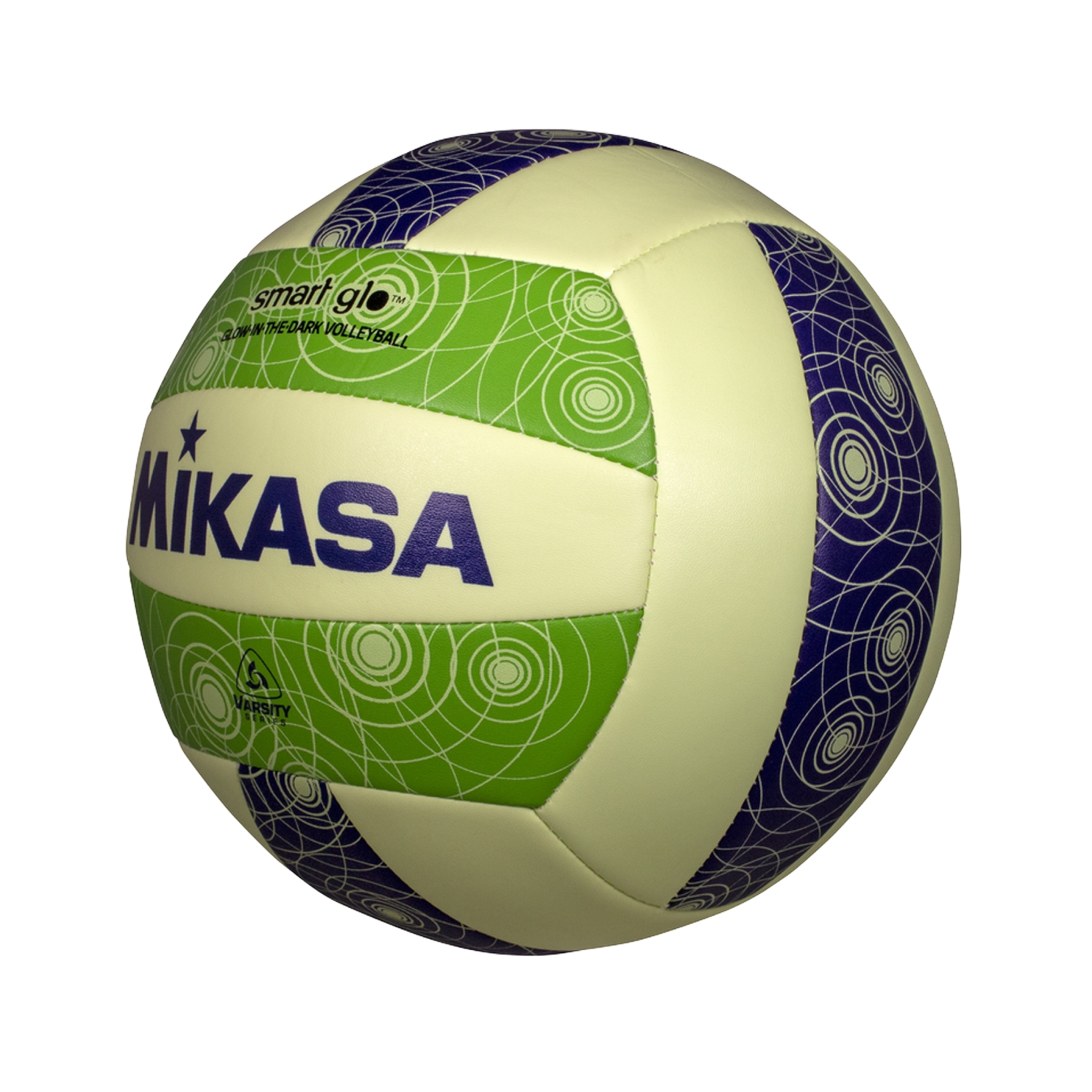 Mikasa VSG Ballon de Volleyball Phosphorescent - Volleyball de Plage Smart Glo, Taille Officielle 5