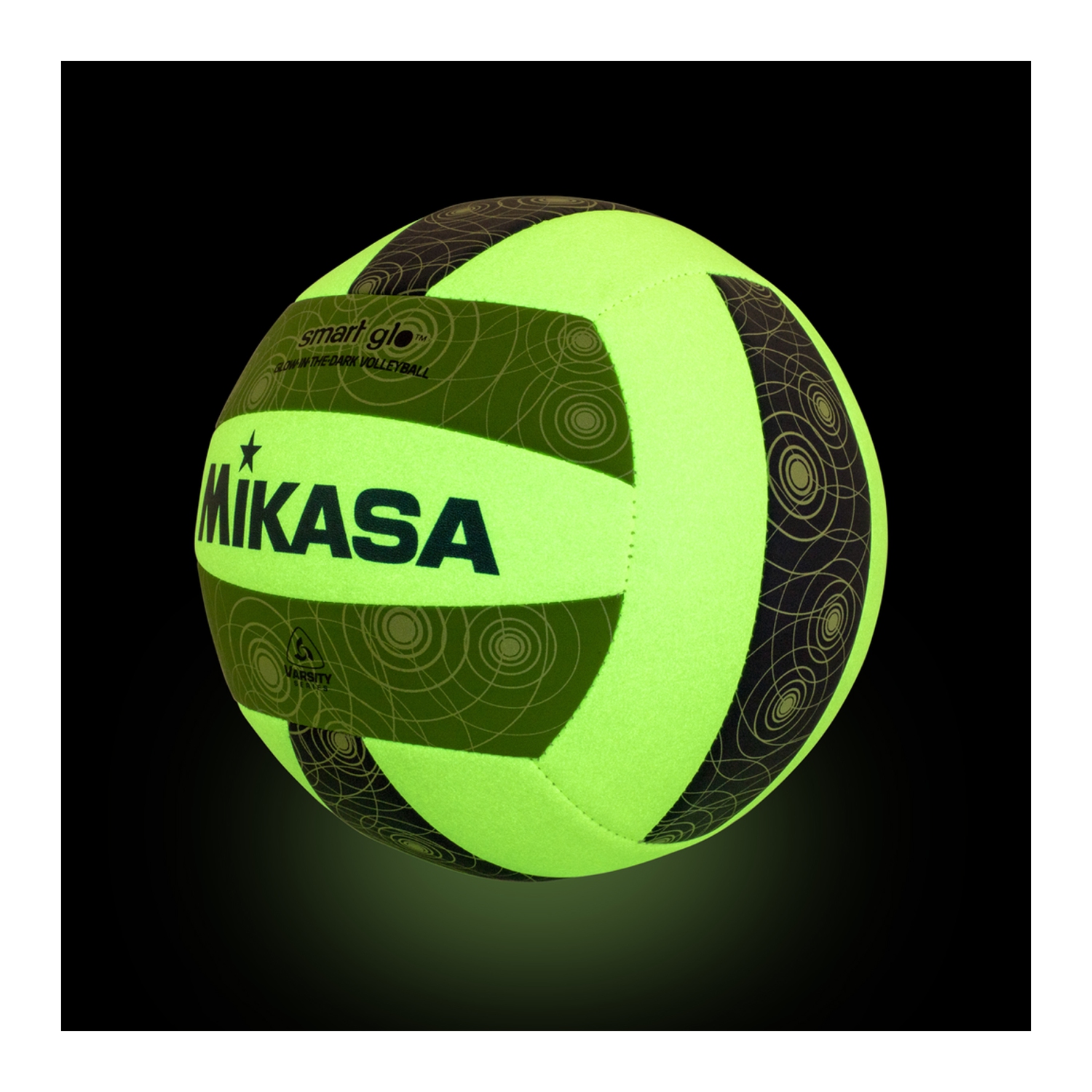 Mikasa VSG Ballon de Volleyball Phosphorescent - Volleyball de Plage Smart Glo, Taille Officielle 5