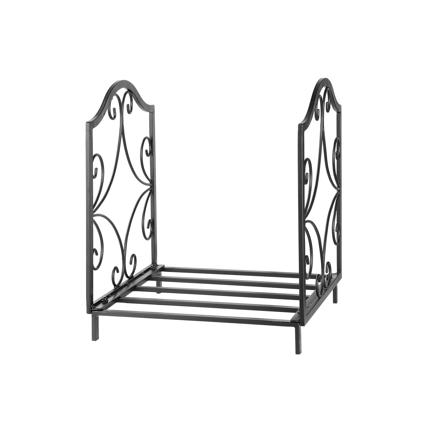 Fireplace Log Holder, Wrought Iron Indoor Fire Wood Stove Stacking Rack Logs Bin Firewood Storage