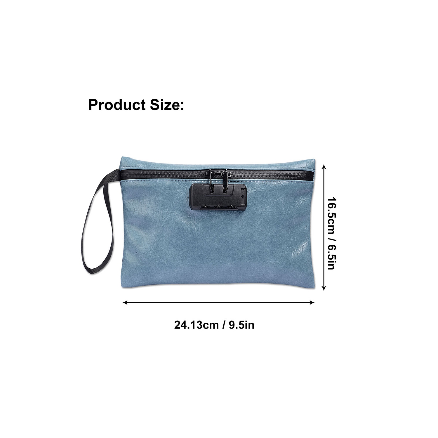 Smell Proof Bag Set, Blue Travel Storage Bag with Lock, Odor Proof Pouch Case Container with 1*Black Grinder, 4*Tube, 1*Tray