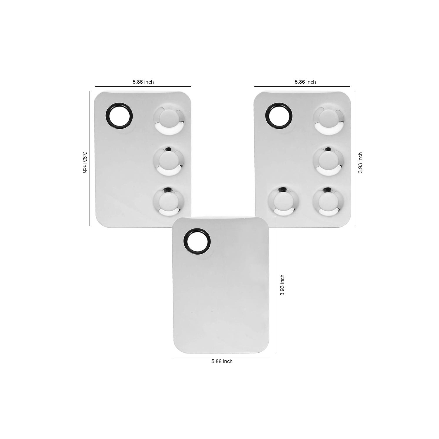 Palette de couleurs en acier inoxydable, palette de mélange de maquillage carrée avec spatule pour cosmétiques, ombres à paupières, rouge à lèvres,